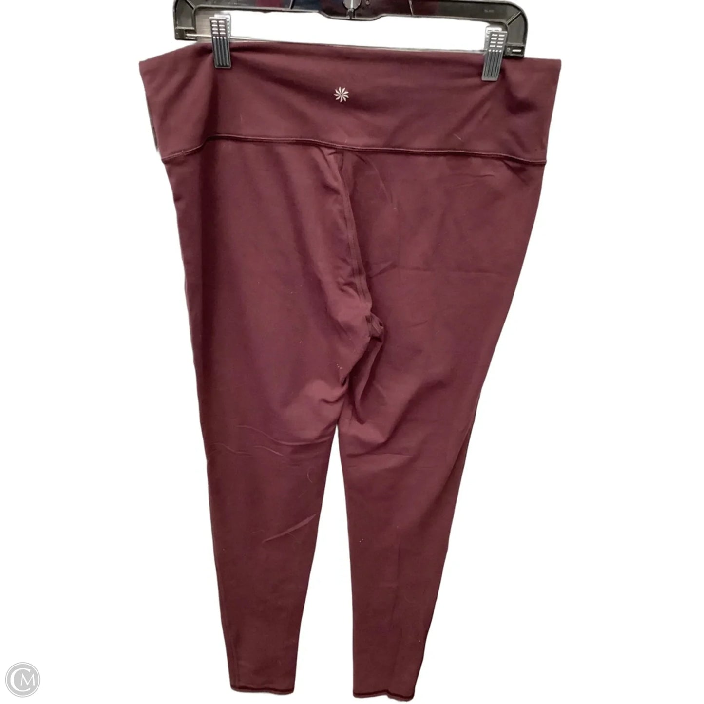 Athletic Leggings By Athleta In Maroon, Size: Xl