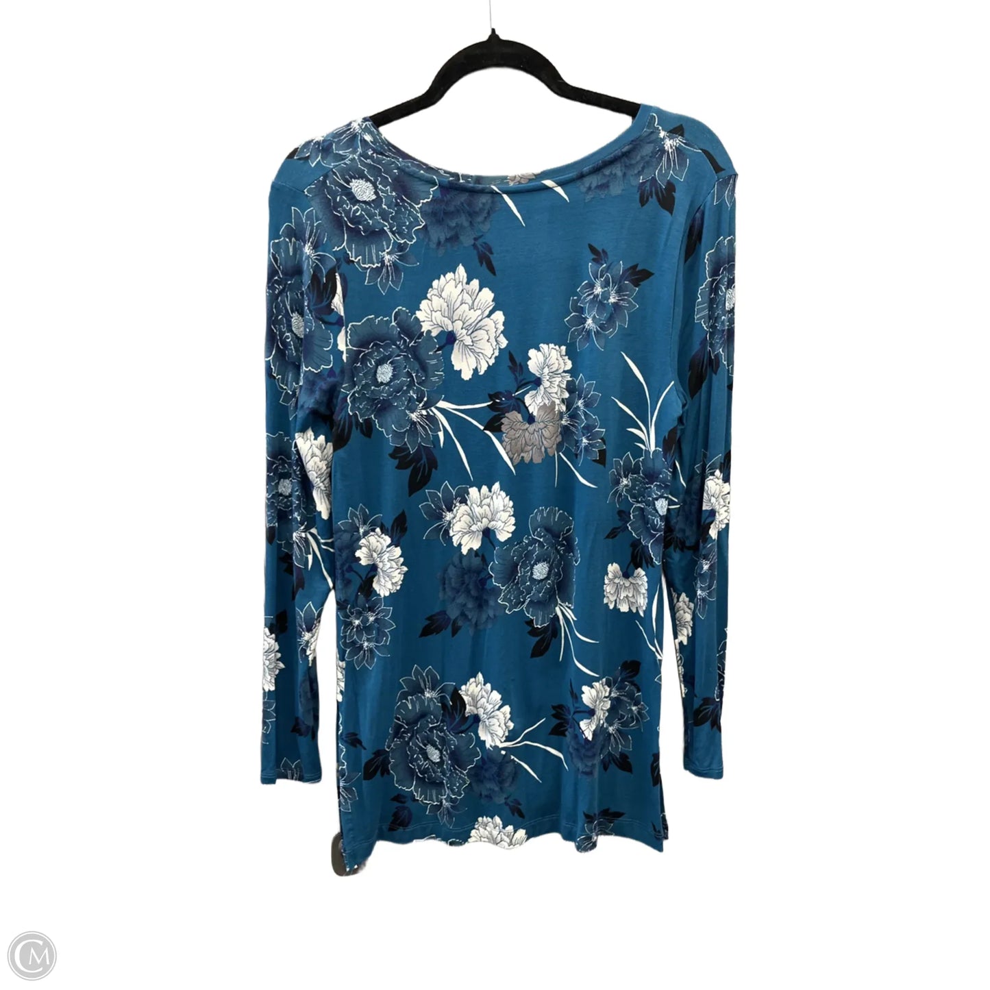 Tunic Long Sleeve By Apt 9 In Blue, Size: S