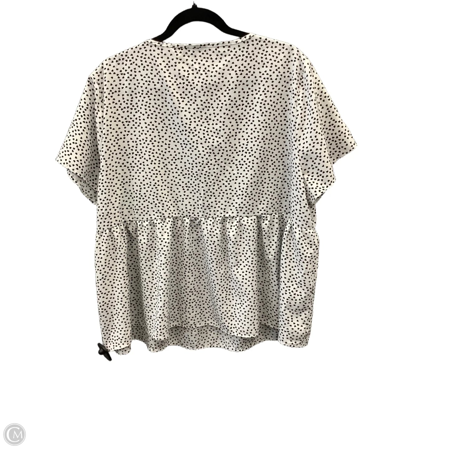 Top Short Sleeve By Shein In Black & White, Size: 3x