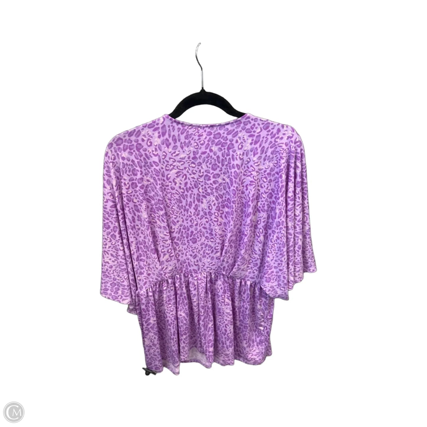 Top Short Sleeve By Dear Scarlett In Purple, Size: 3x