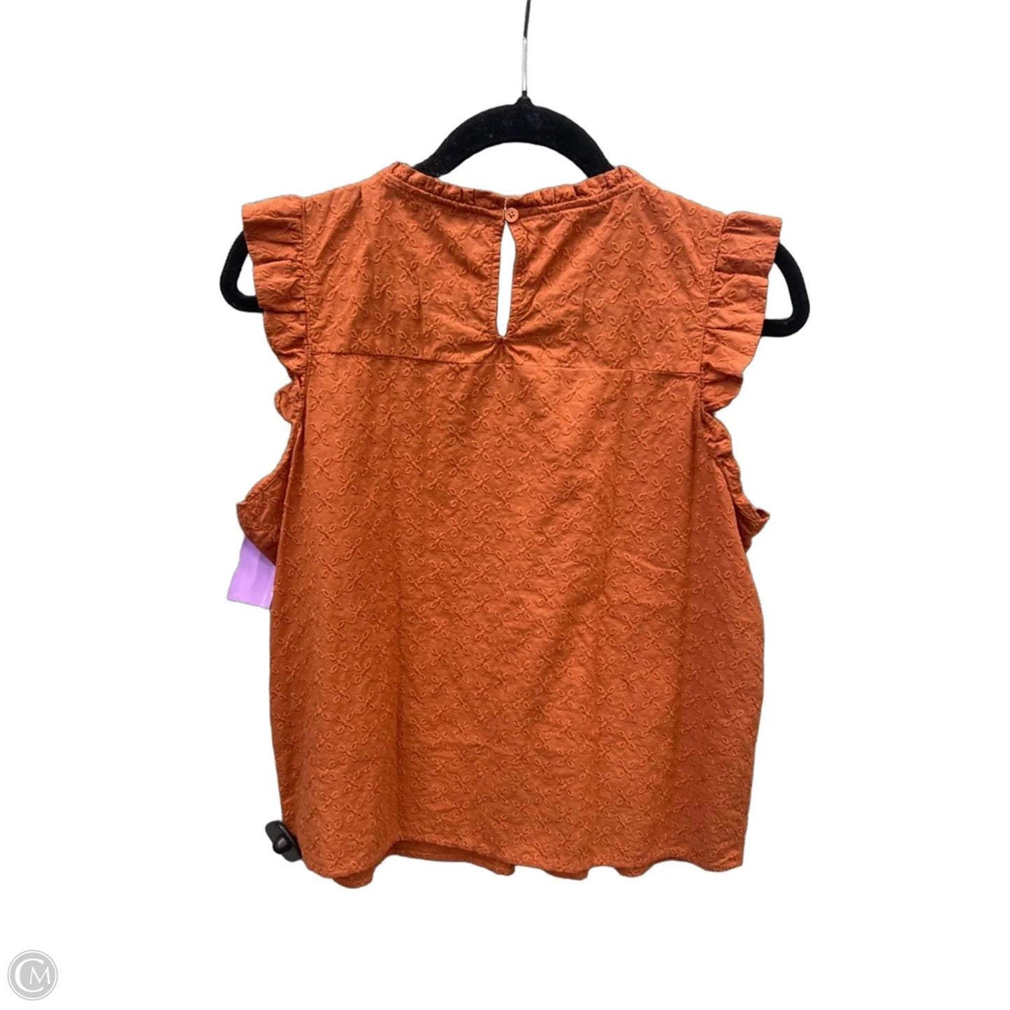 Top Sleeveless By Loft In Orange, Size: M