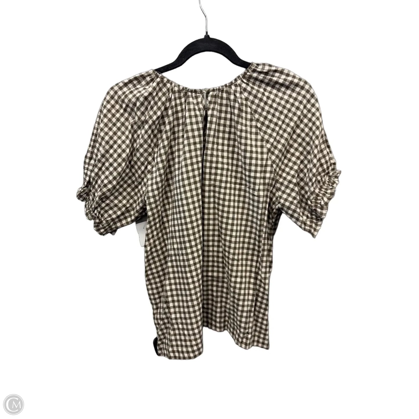 Top Short Sleeve By Mod In Plaid Pattern, Size: S