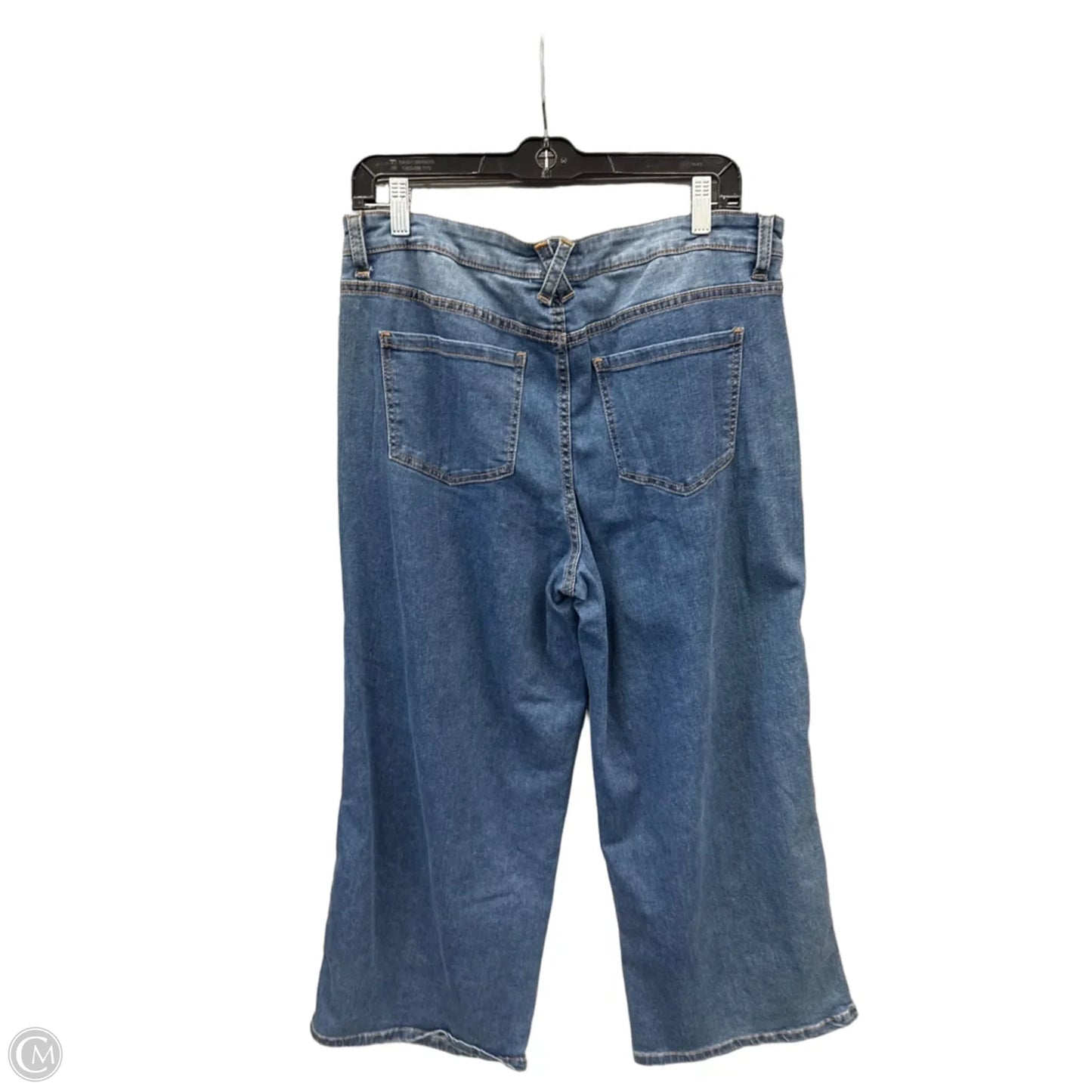 Jeans Cropped By Time And Tru In Blue Denim, Size: 14