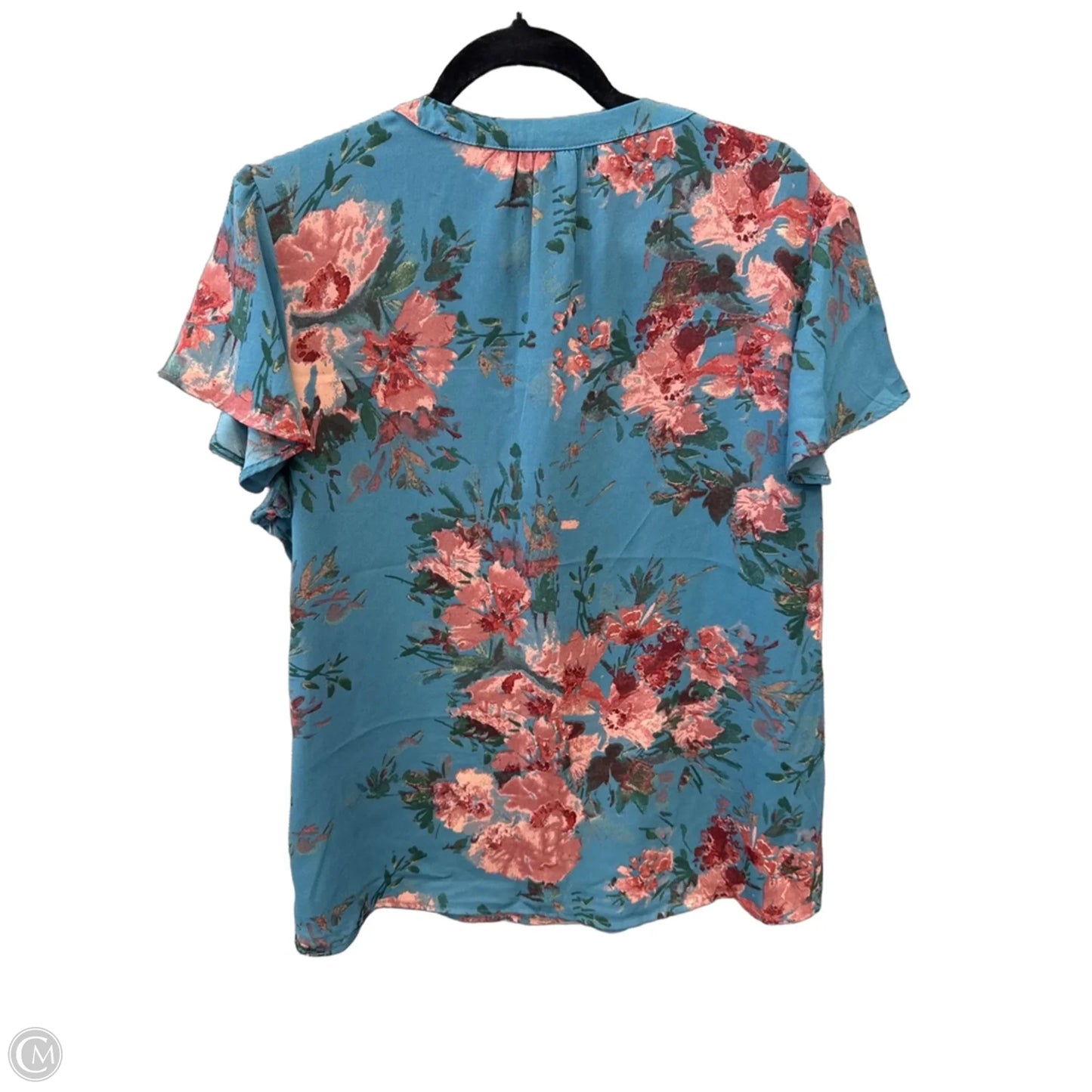 Top Short Sleeve By Maurices In Floral Print, Size: Xl