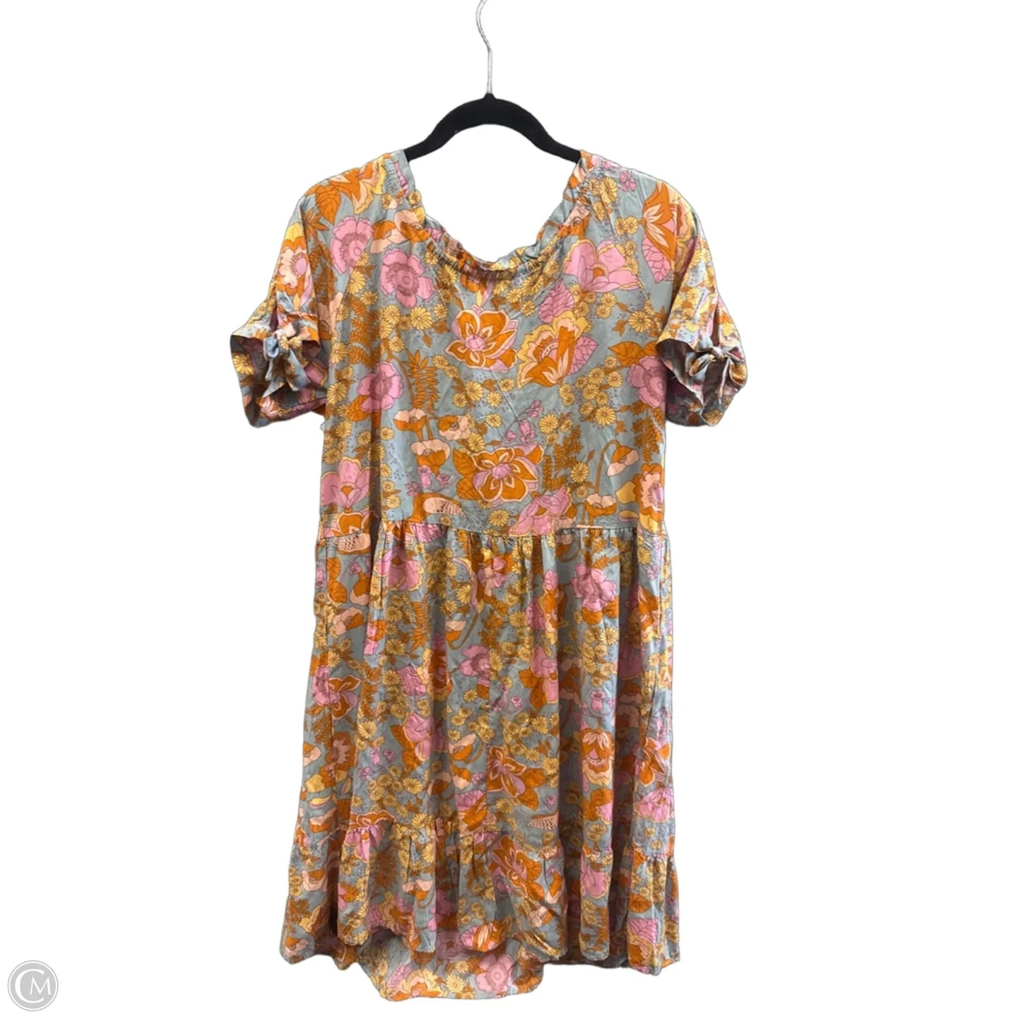 Dress Casual Midi By Clothes Mentor In Floral Print, Size: L