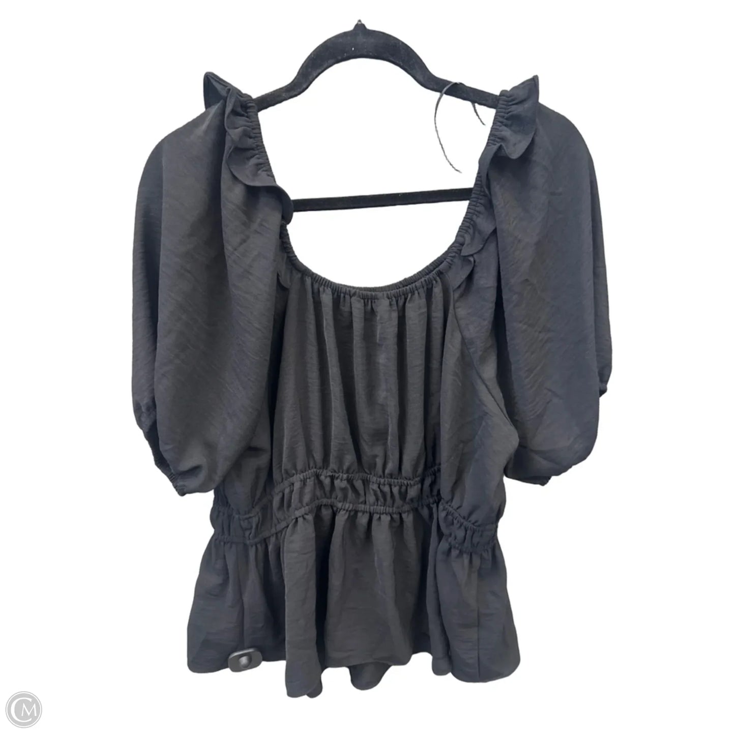 Top Short Sleeve By Nine West In Black, Size: Xl