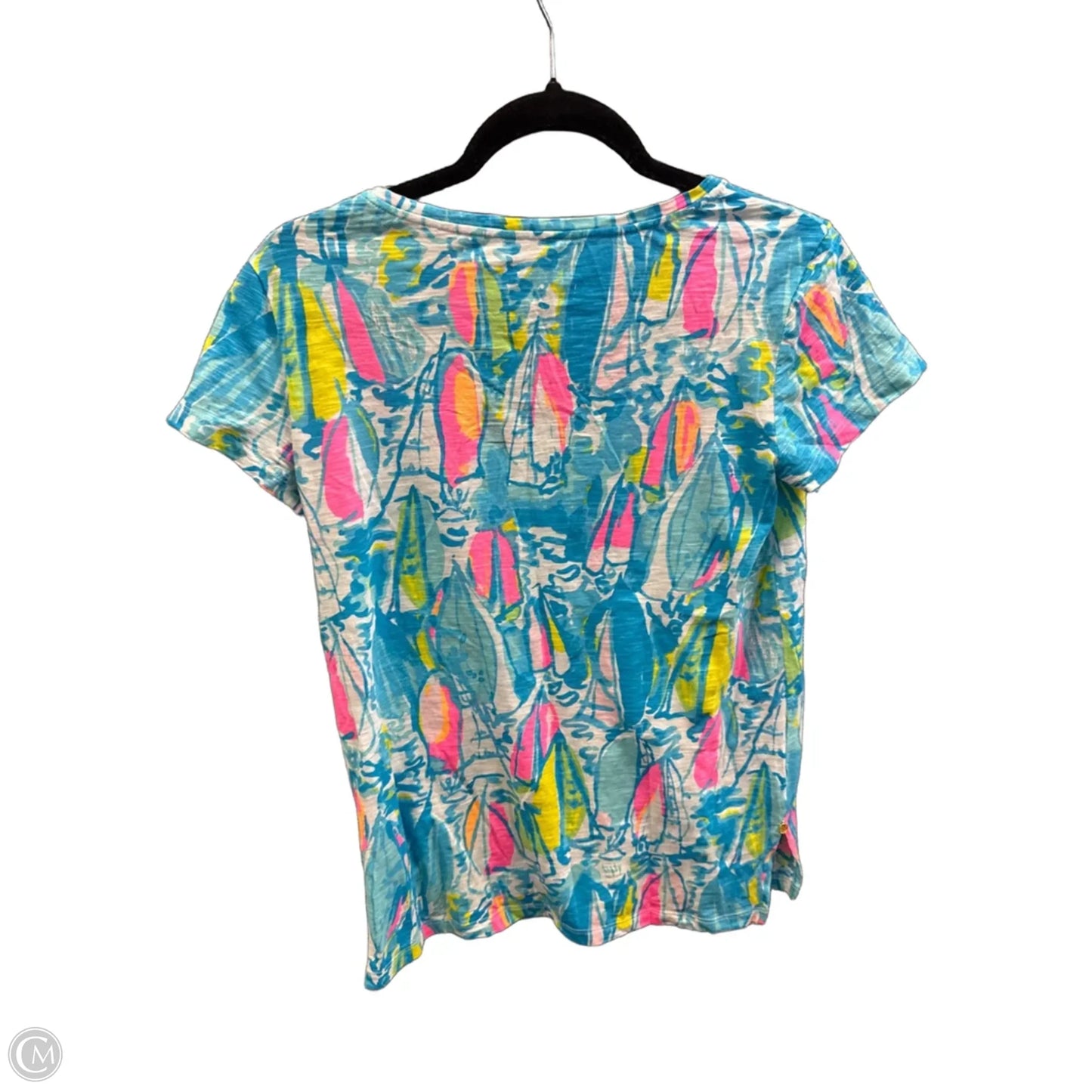 Top Short Sleeve Designer By Lilly Pulitzer In Blue, Size: Xs