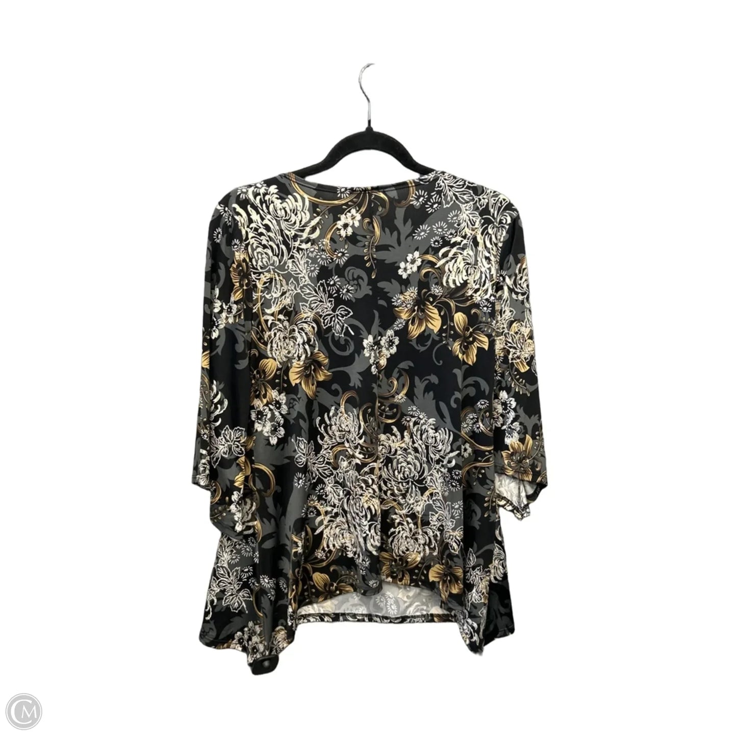 Tunic 3/4 Sleeve By Brittany Black In Black, Size: M