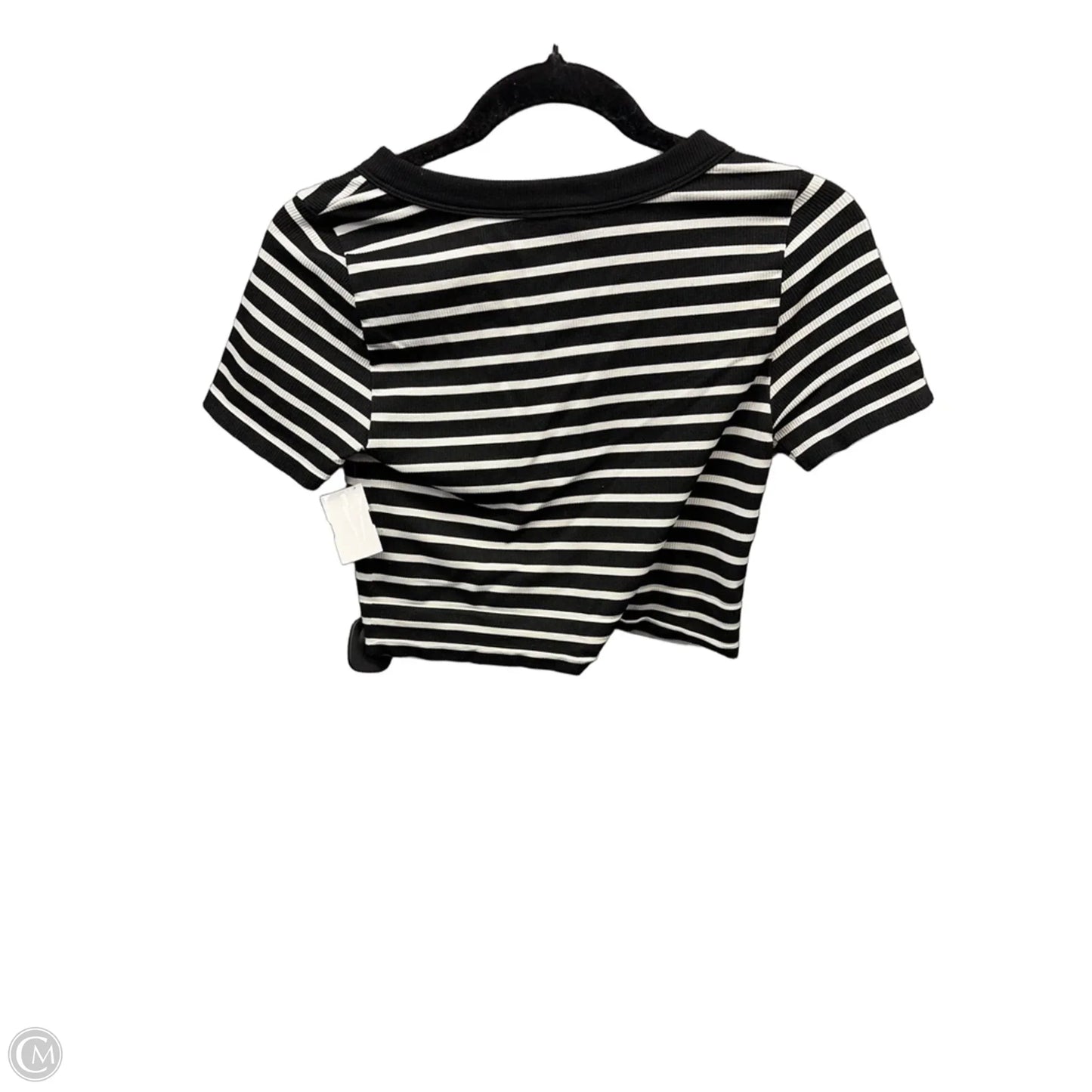 Top Short Sleeve By Eye Candy In Striped Pattern, Size: L