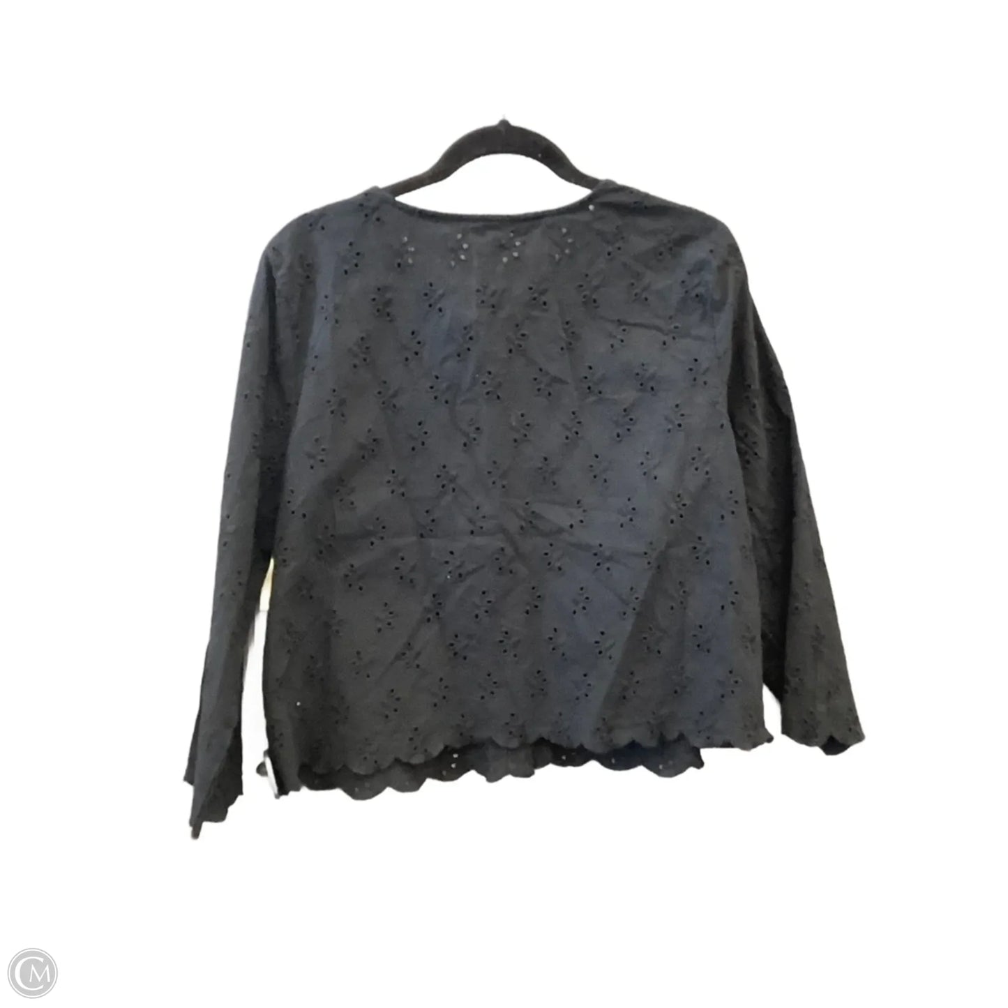 Top Long Sleeve By Croft And Barrow In Black, Size: L
