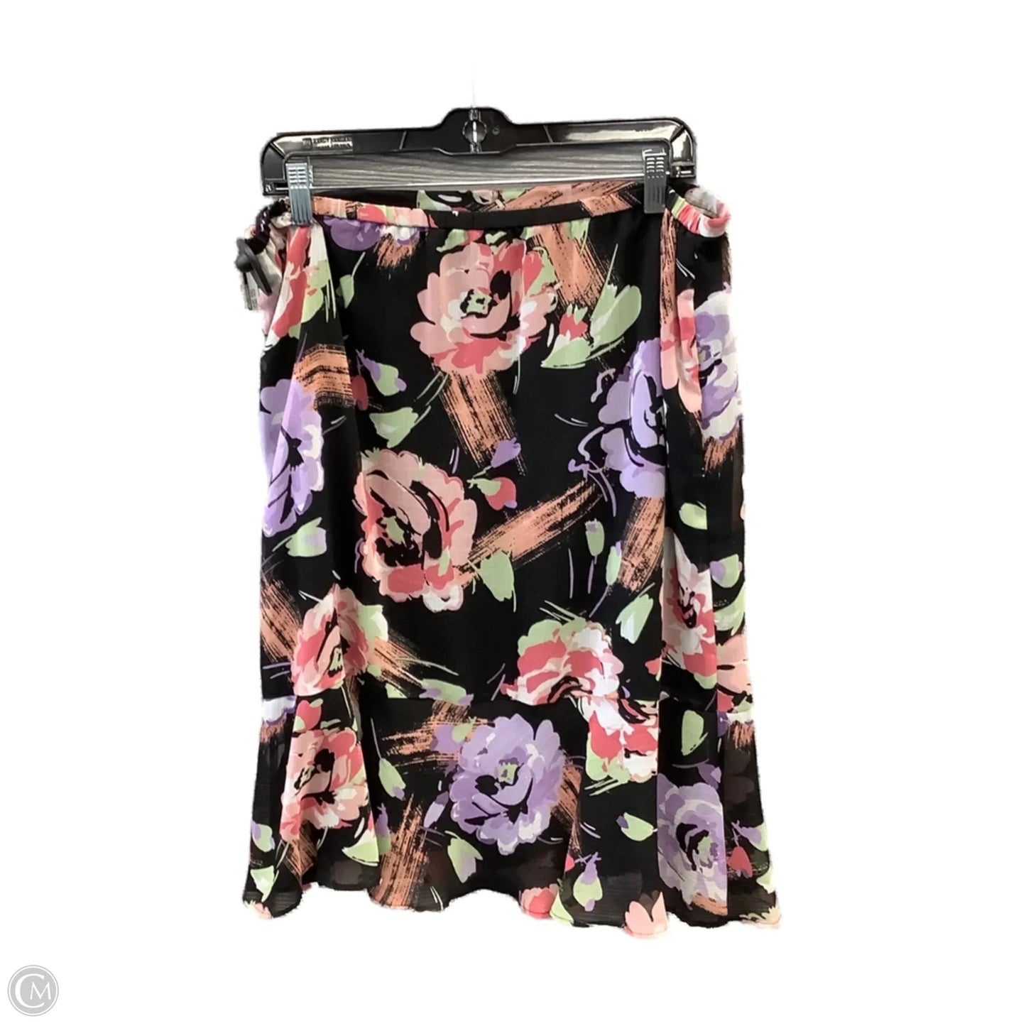 Skirt Midi By Requirements In Floral Print, Size: 14