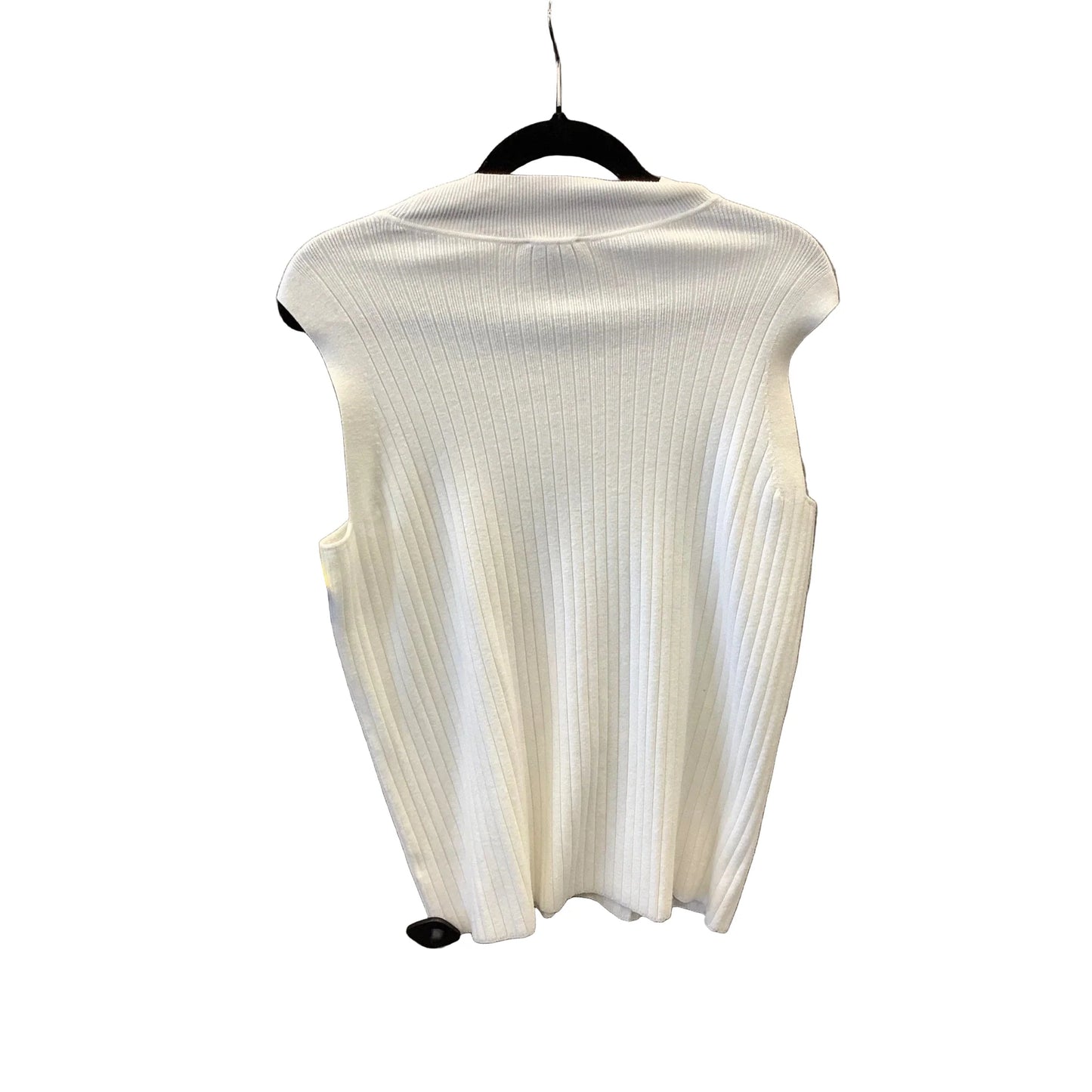 Top Sleeveless By Talbots In White, Size: 1x