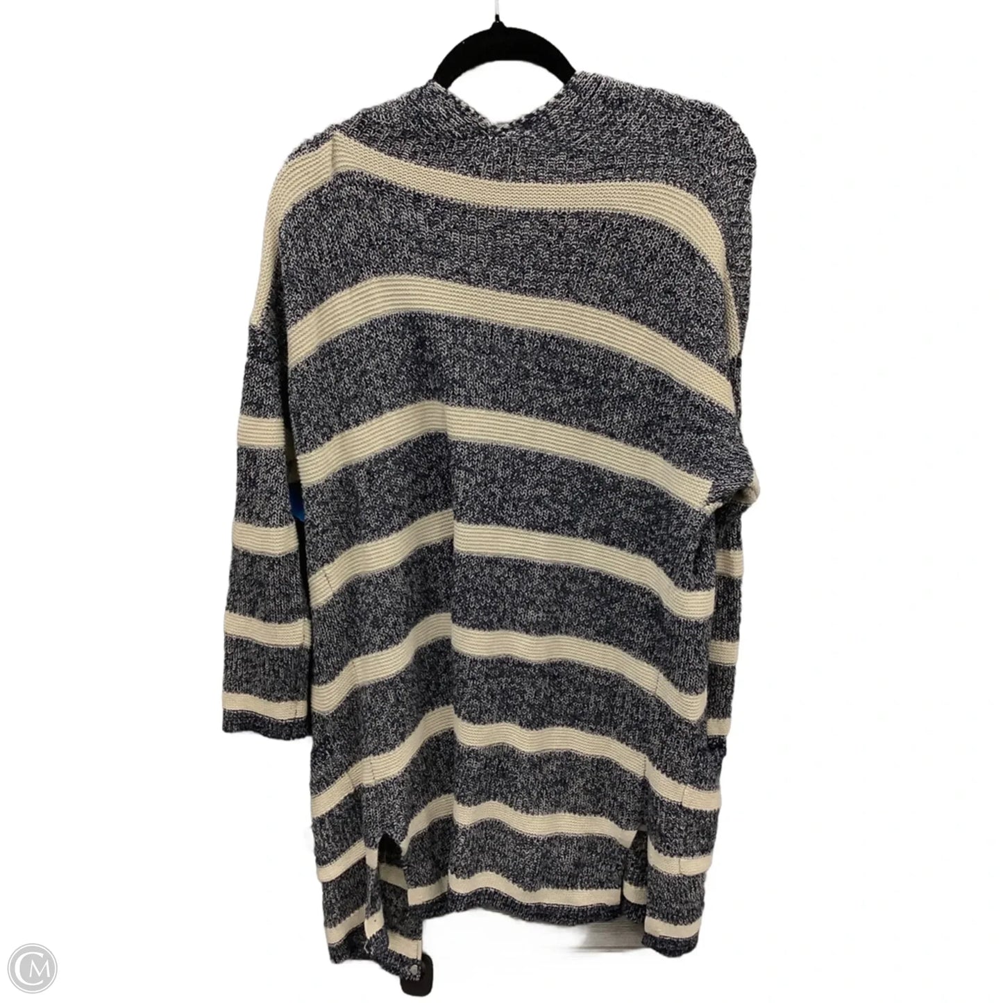 Sweater Cardigan By Lucky Brand In Striped Pattern, Size: S