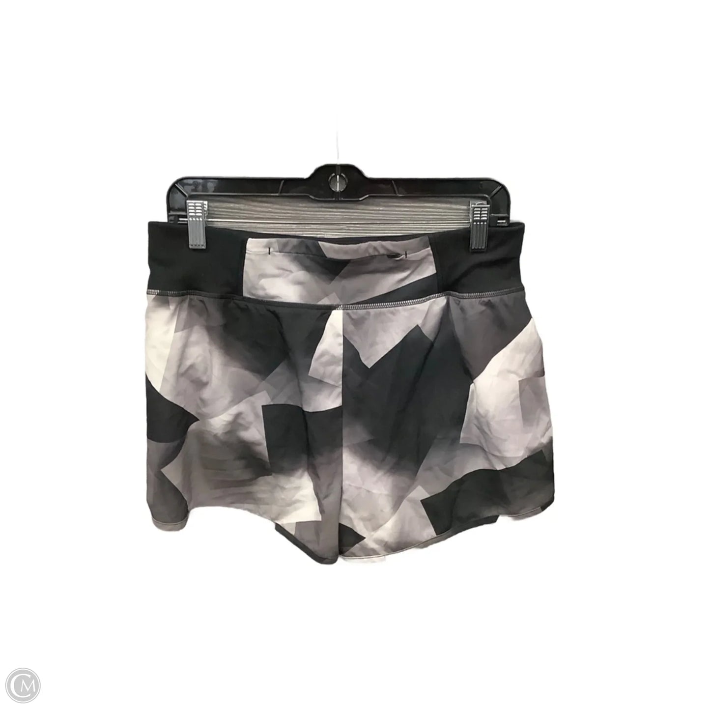 Athletic Shorts By Reebok In Black & Grey, Size: L
