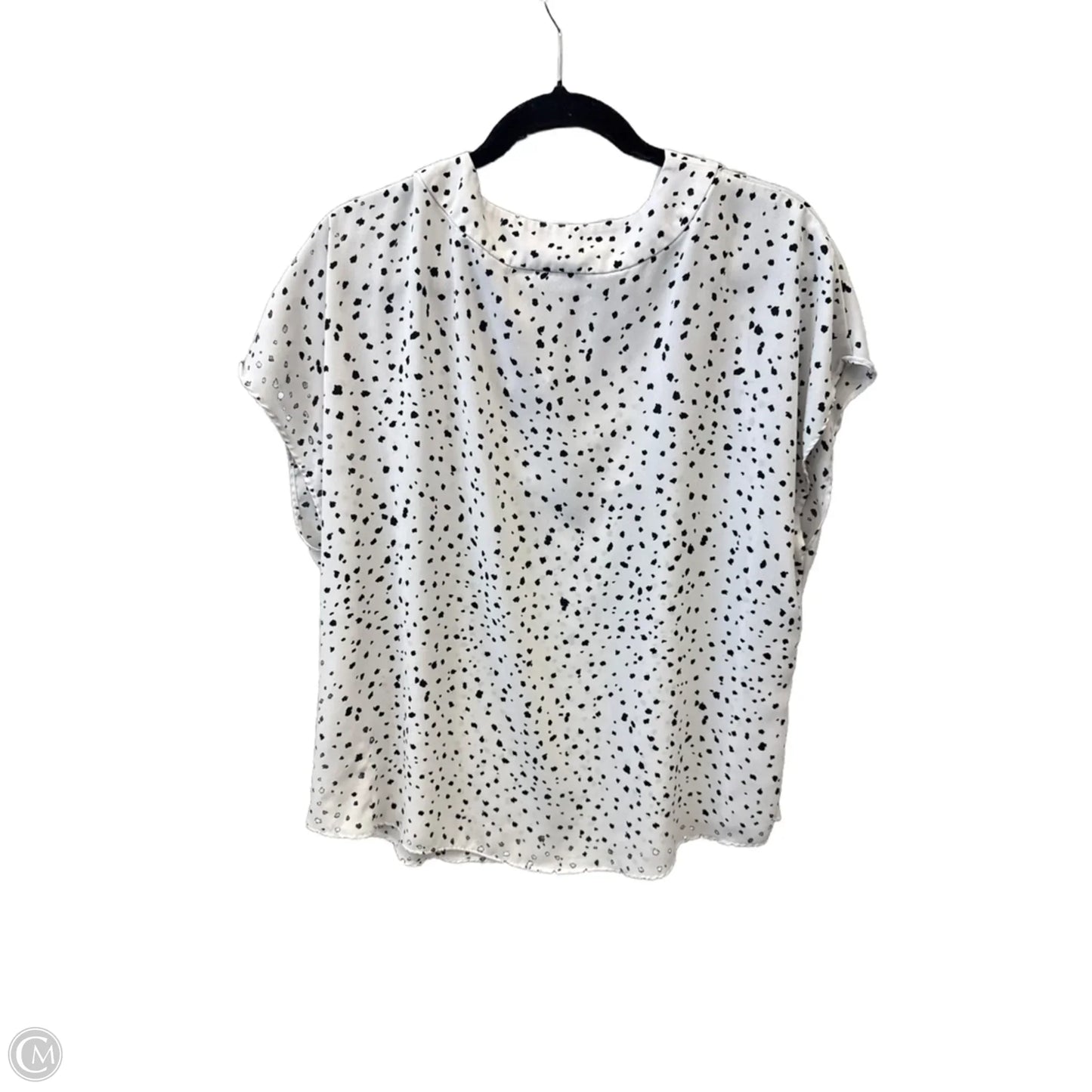 Top Short Sleeve By Apt 9 In Black & White, Size: Xxl