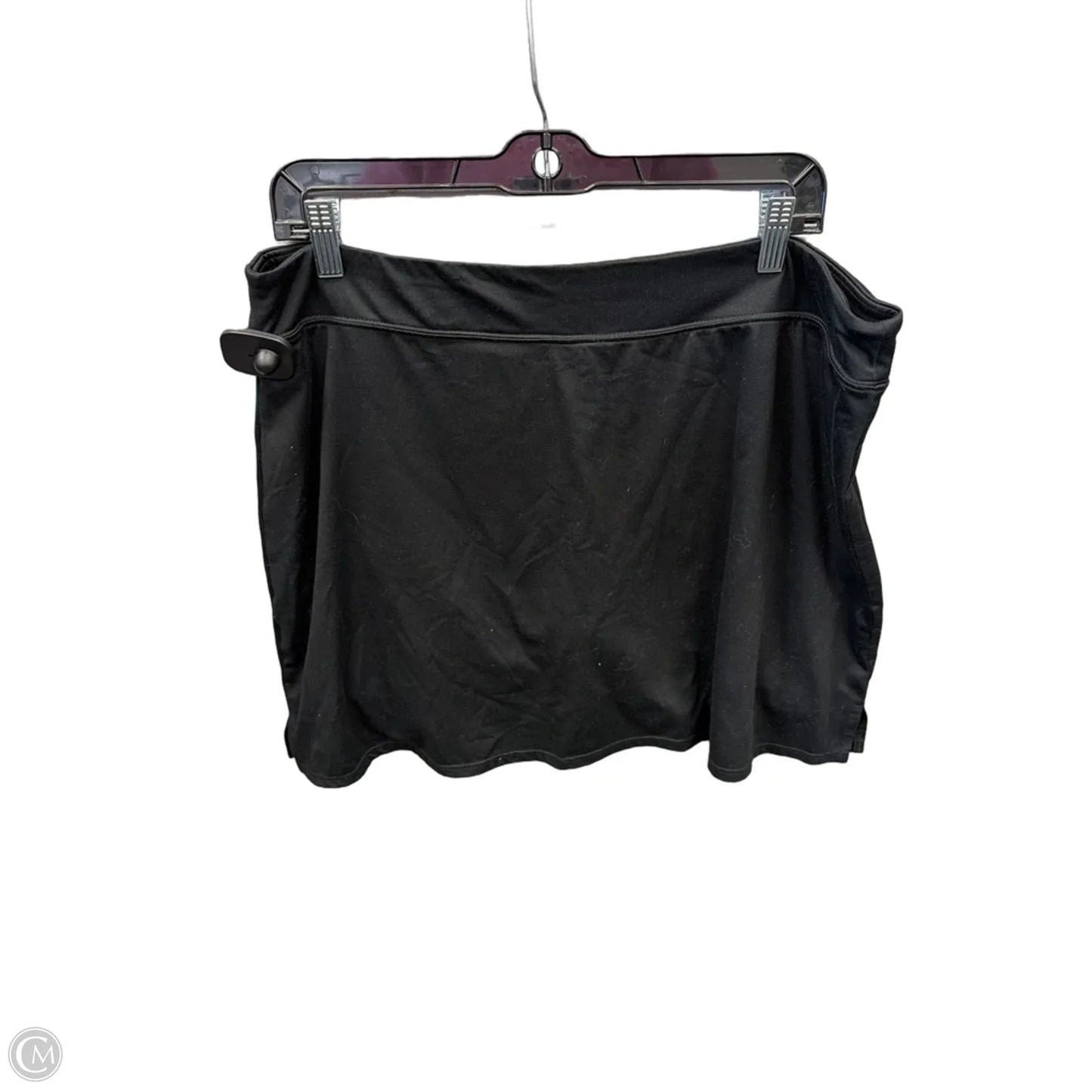 Athletic Skort By Tranquility In Black, Size: Xxl