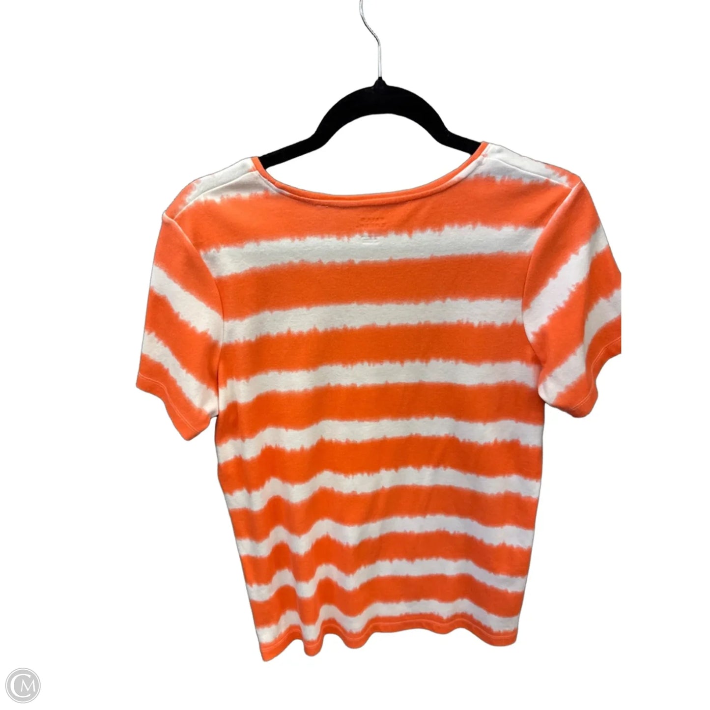 Top Short Sleeve By Falls Creek In Striped Pattern, Size: L