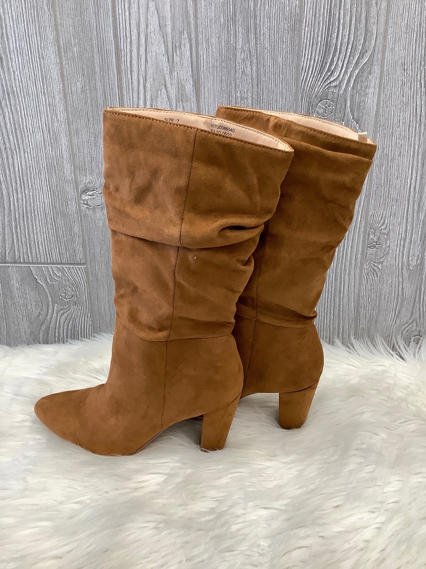 Boots Mid-calf Heels By Banana Republic In Brown, Size: 7