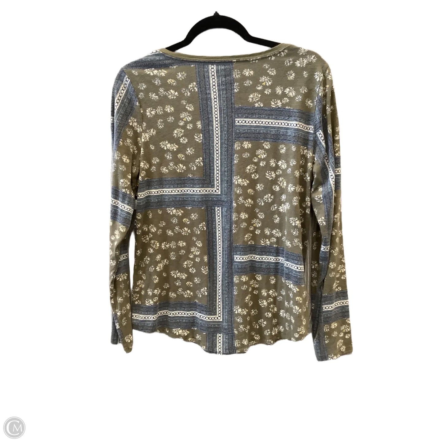 Top Long Sleeve By Sonoma In Green, Size: M