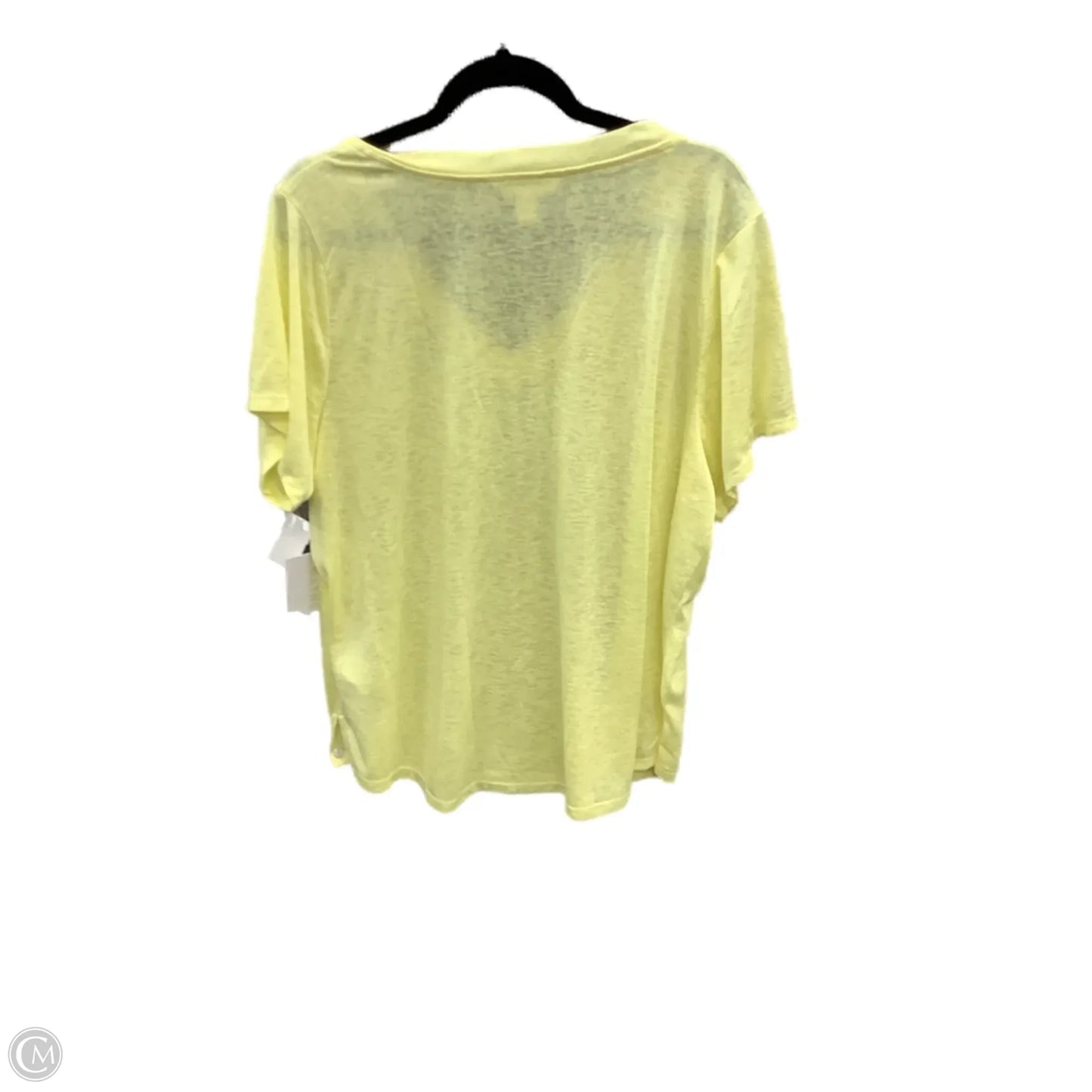 Athletic Top Short Sleeve By Athleta In Yellow, Size: 2x