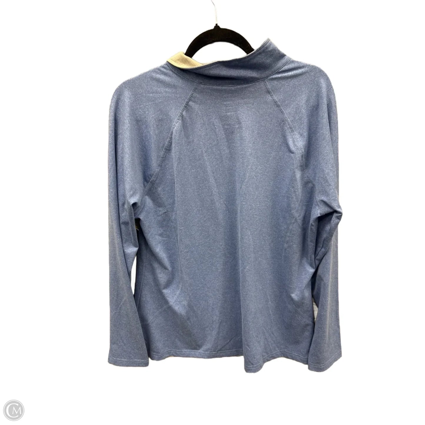 Athletic Top Long Sleeve Collar By Danskin Now In Blue, Size: Xxl