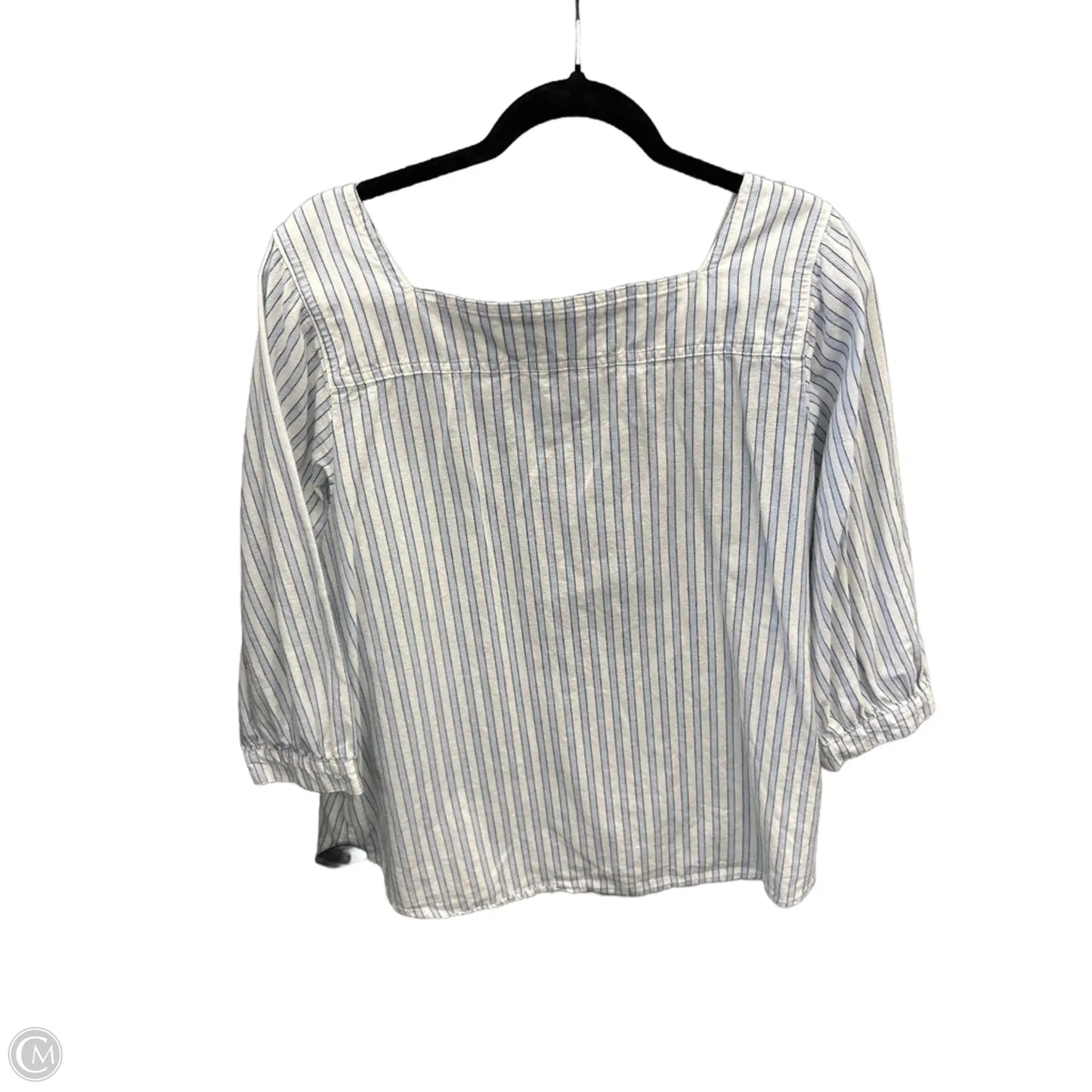 Top Long Sleeve By Time And Tru In Striped Pattern, Size: L