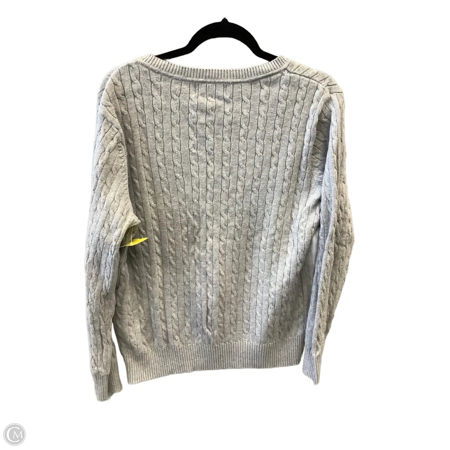 Sweater By Karen Scott In Grey, Size: L