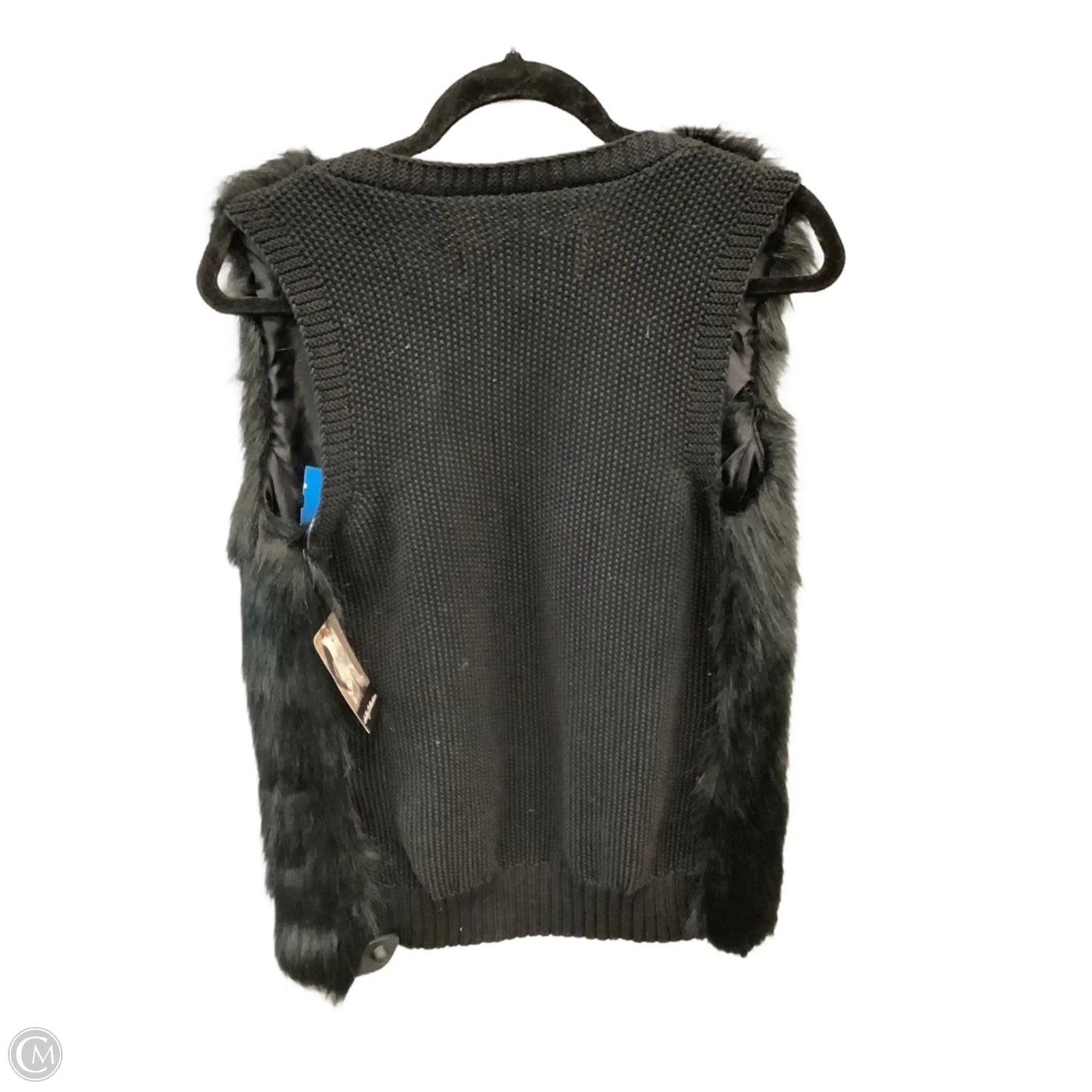 Vest Faux Fur & Sherpa By Clothes Mentor In Black, Size: Sp
