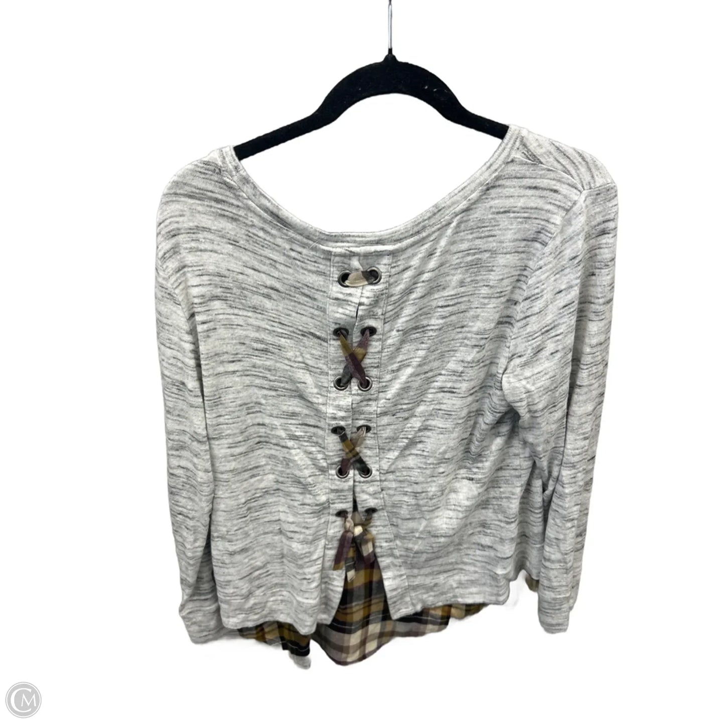 Top Long Sleeve By Maurices In Grey, Size: L