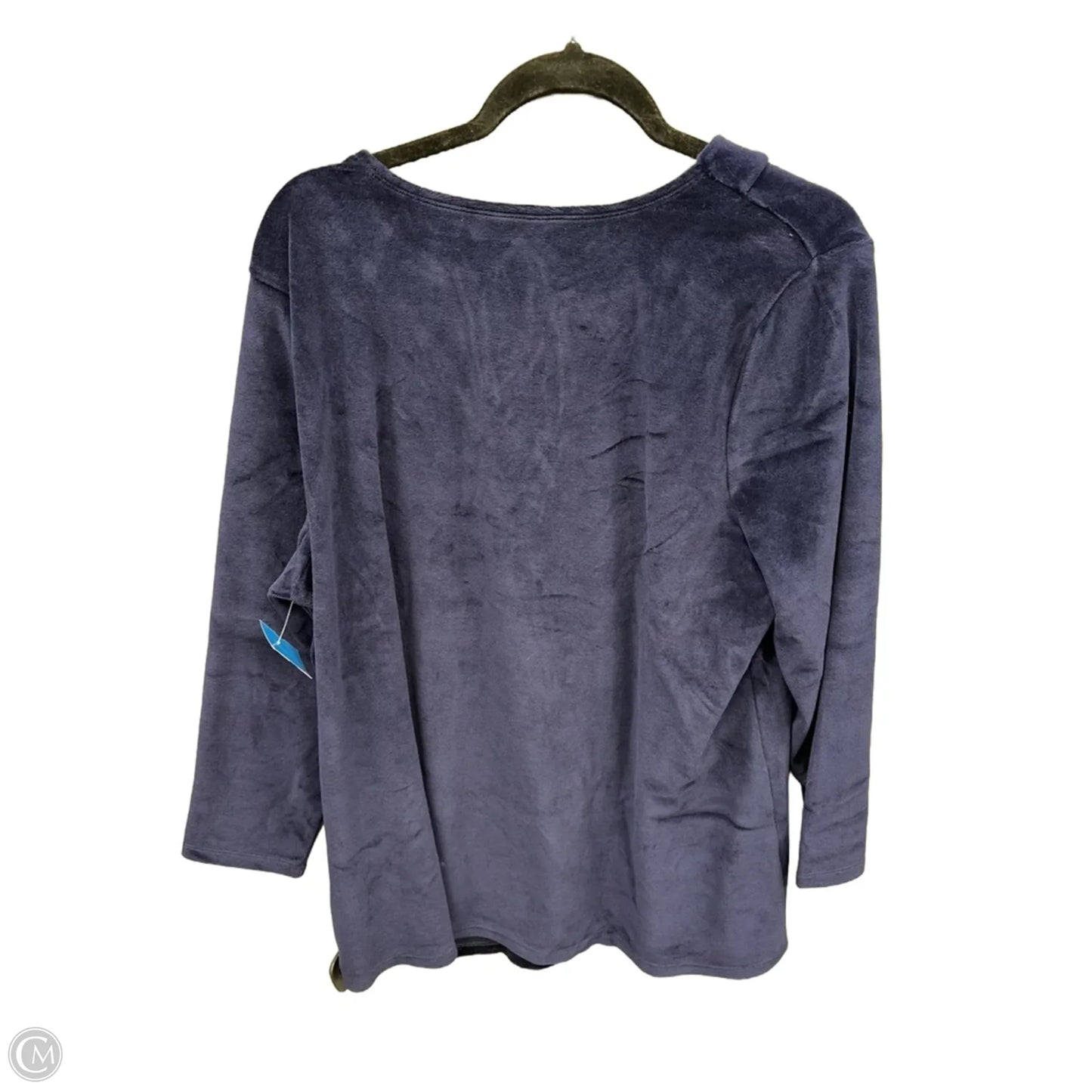 Top Long Sleeve By Susan Graver In Navy, Size: Xl