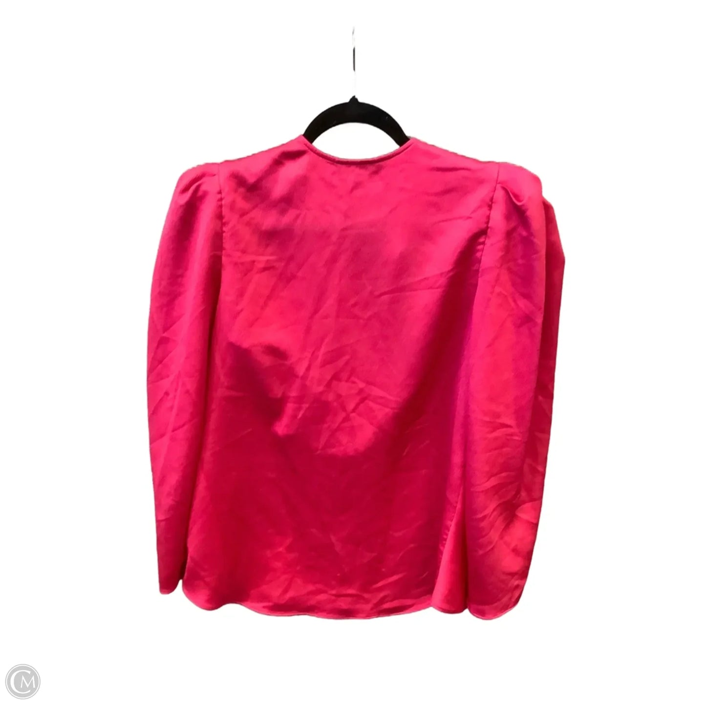 Blouse Long Sleeve By Express In Pink, Size: M