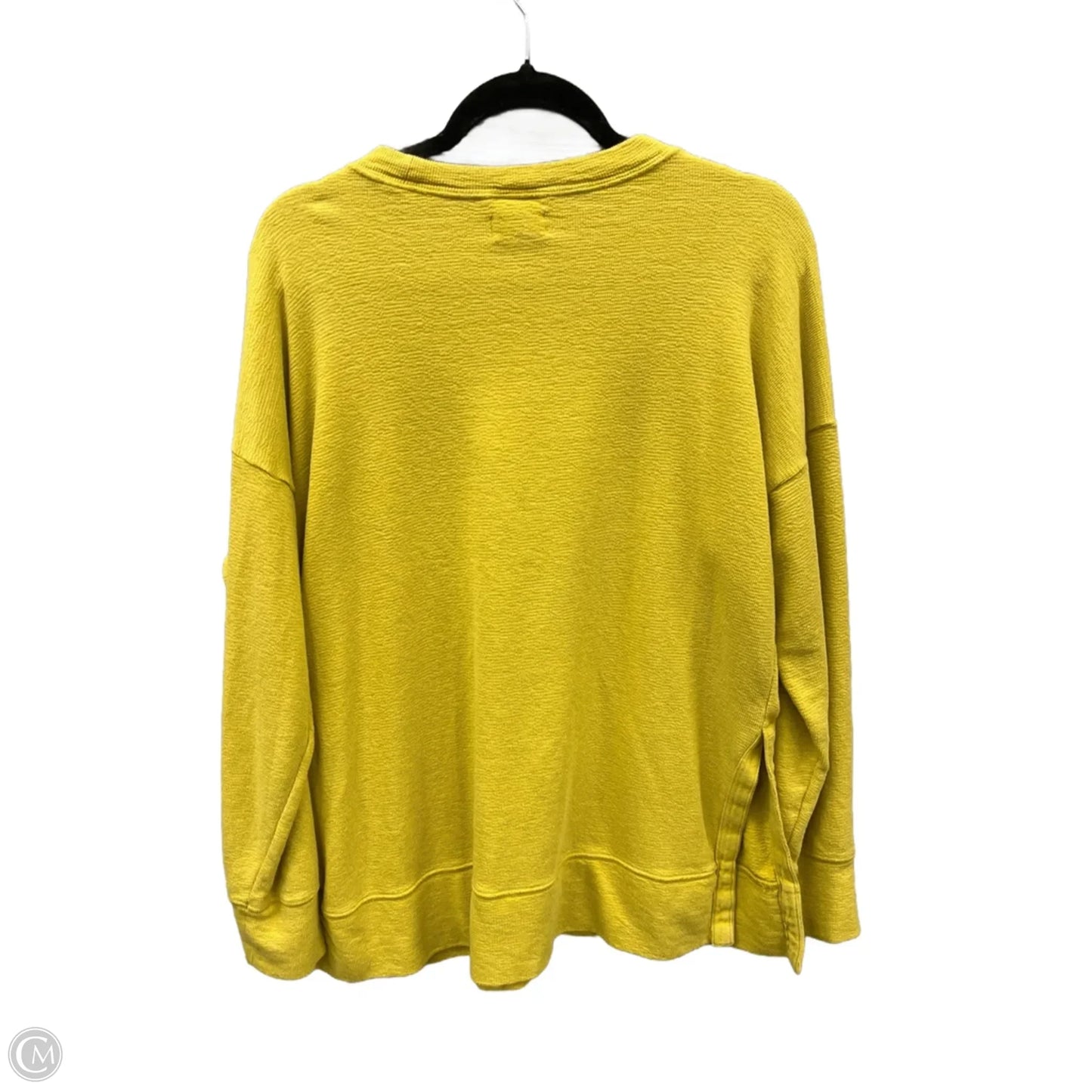 Top Long Sleeve By Aerie In Yellow, Size: S