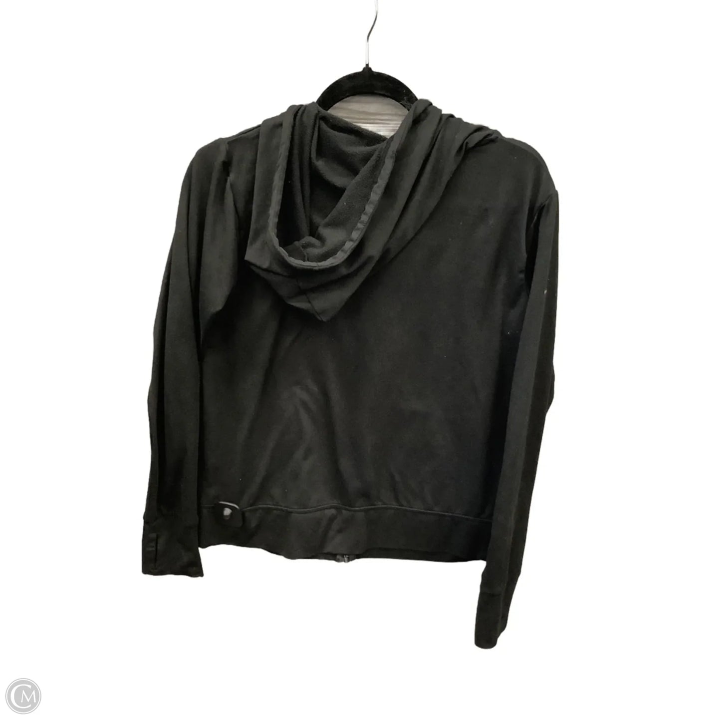 Athletic Top Long Sleeve Hoodie By Athletic Works In Black, Size: M