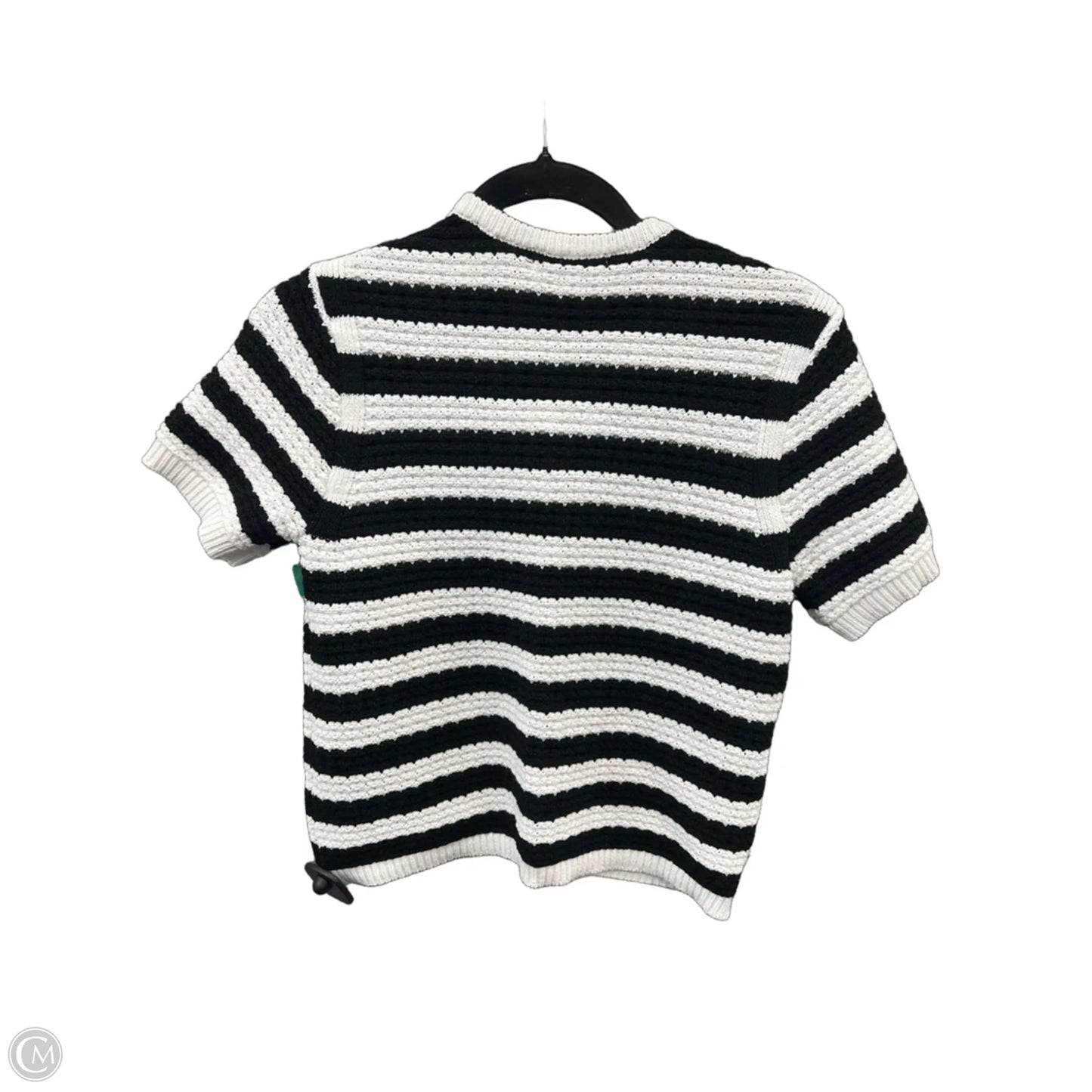 Sweater Short Sleeve By Free Assembly In Striped Pattern, Size: Xs