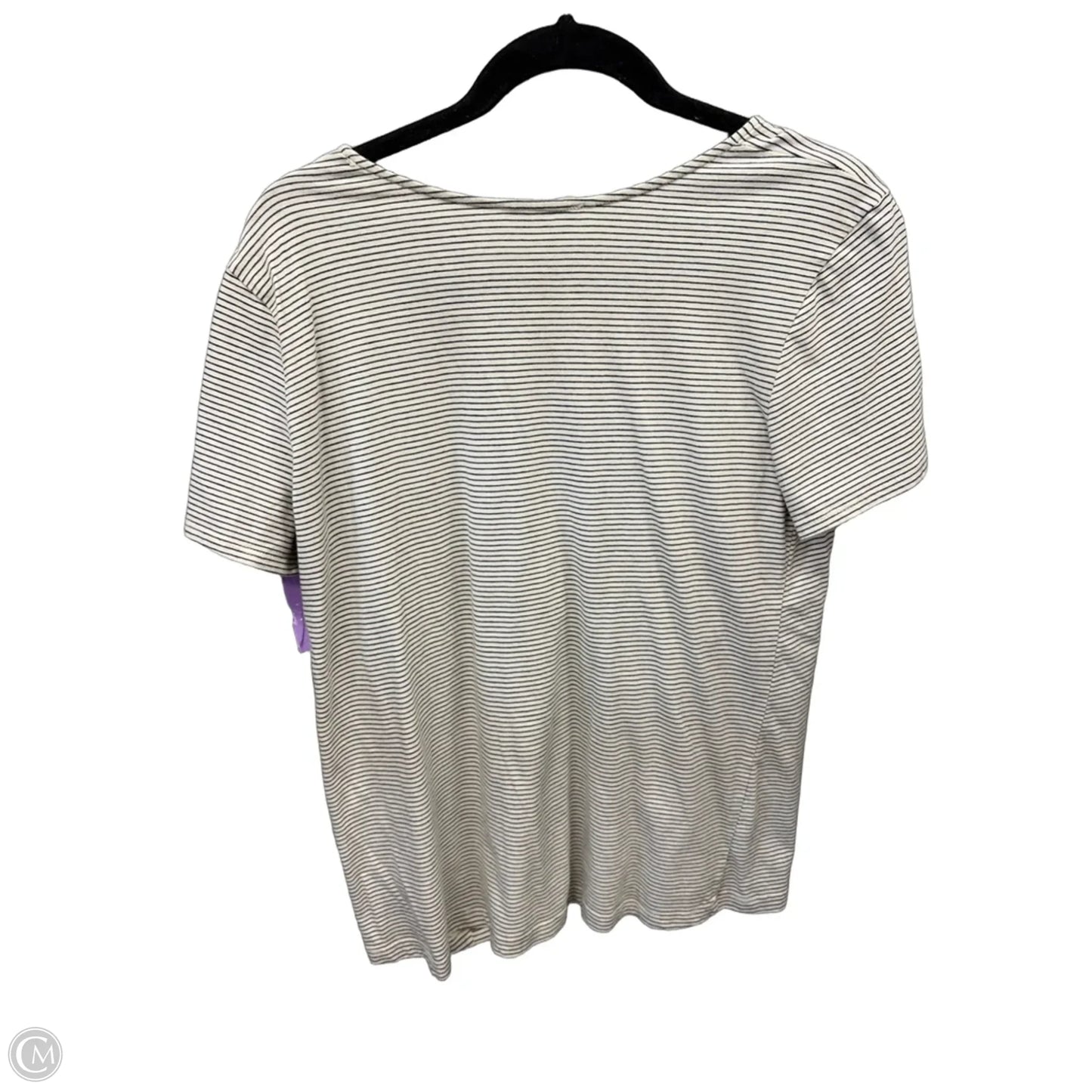 Top Short Sleeve By Lush In Striped Pattern, Size: M