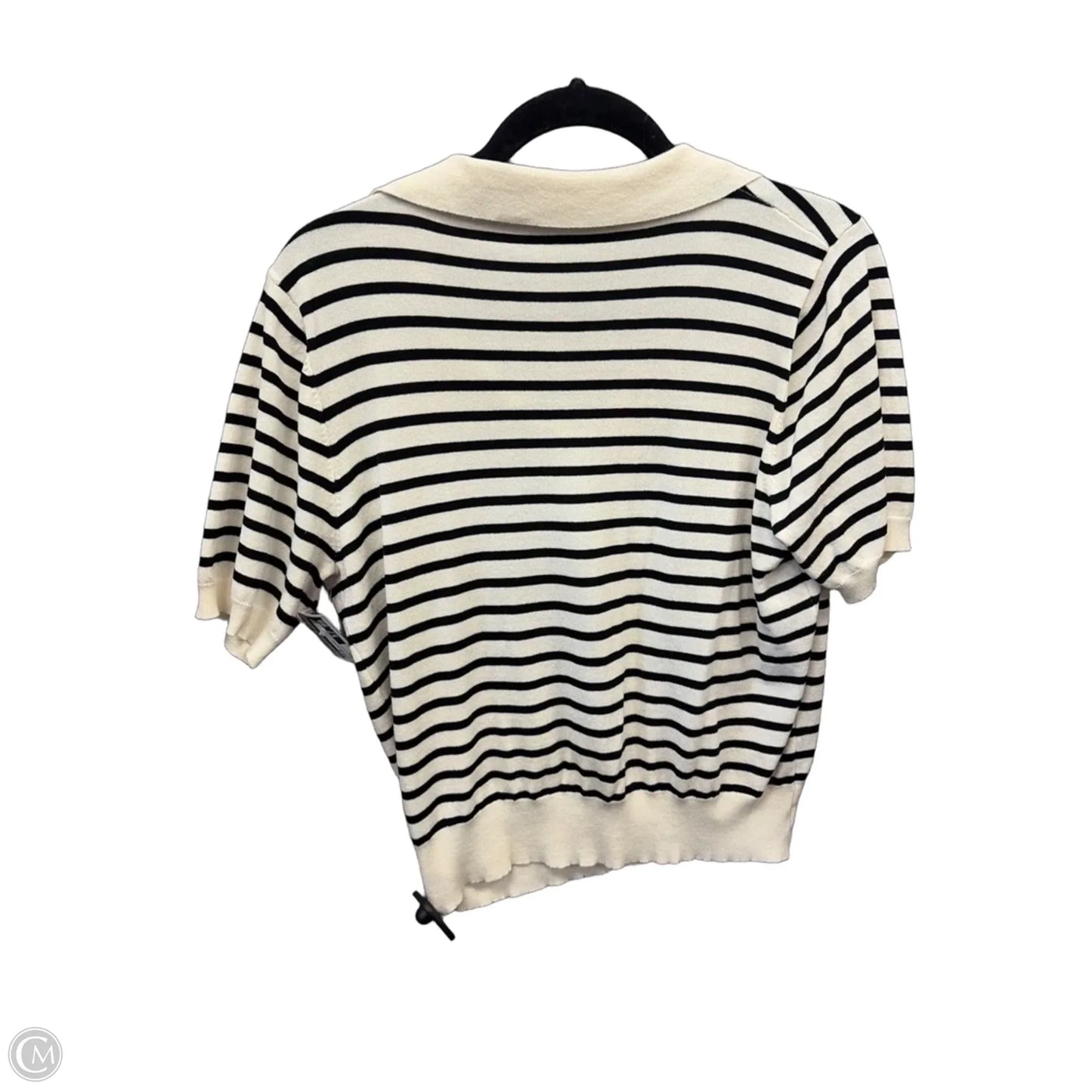 Top Short Sleeve By Dazy In Striped Pattern, Size: L