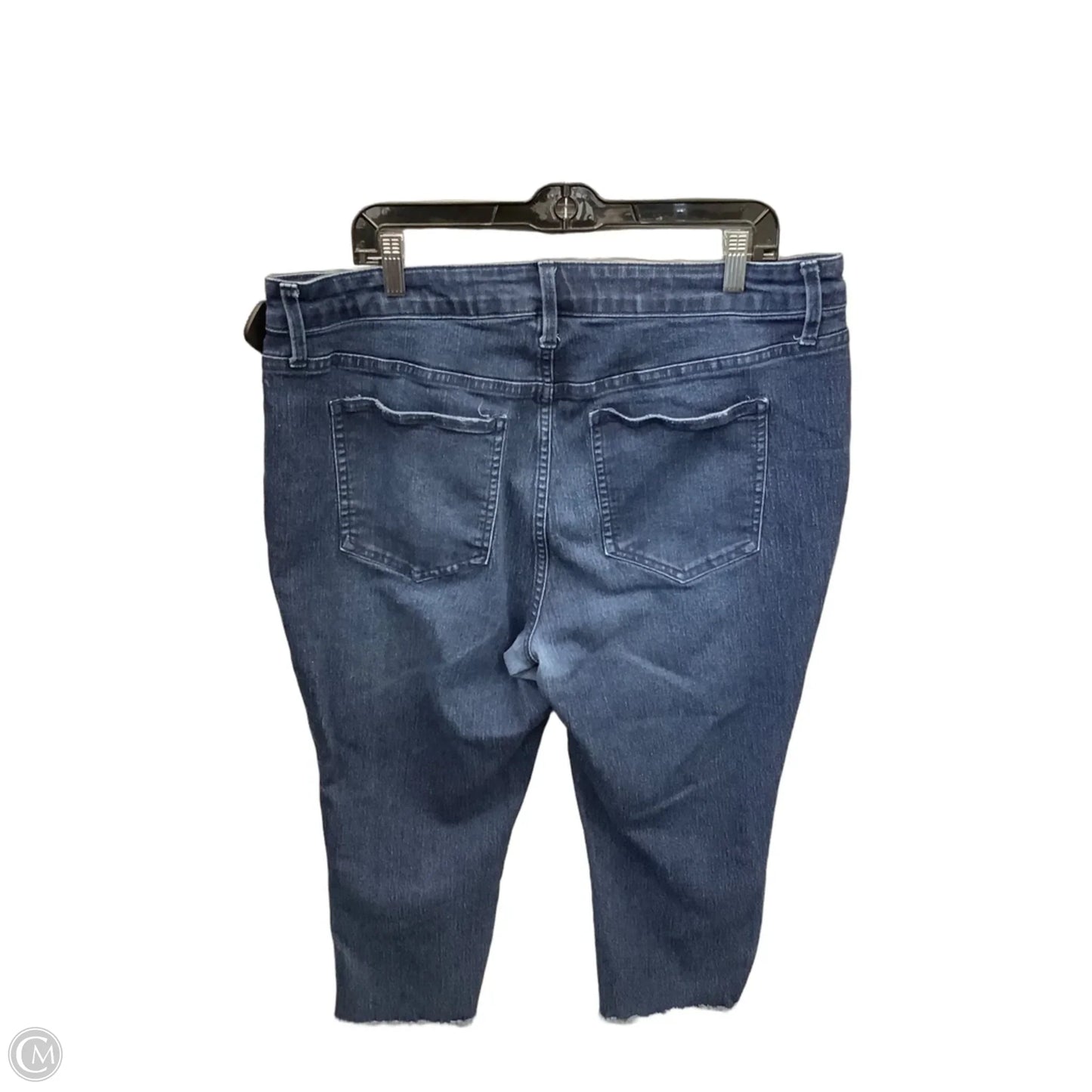 Jeans Cropped By Terra & Sky In Blue Denim, Size: 18