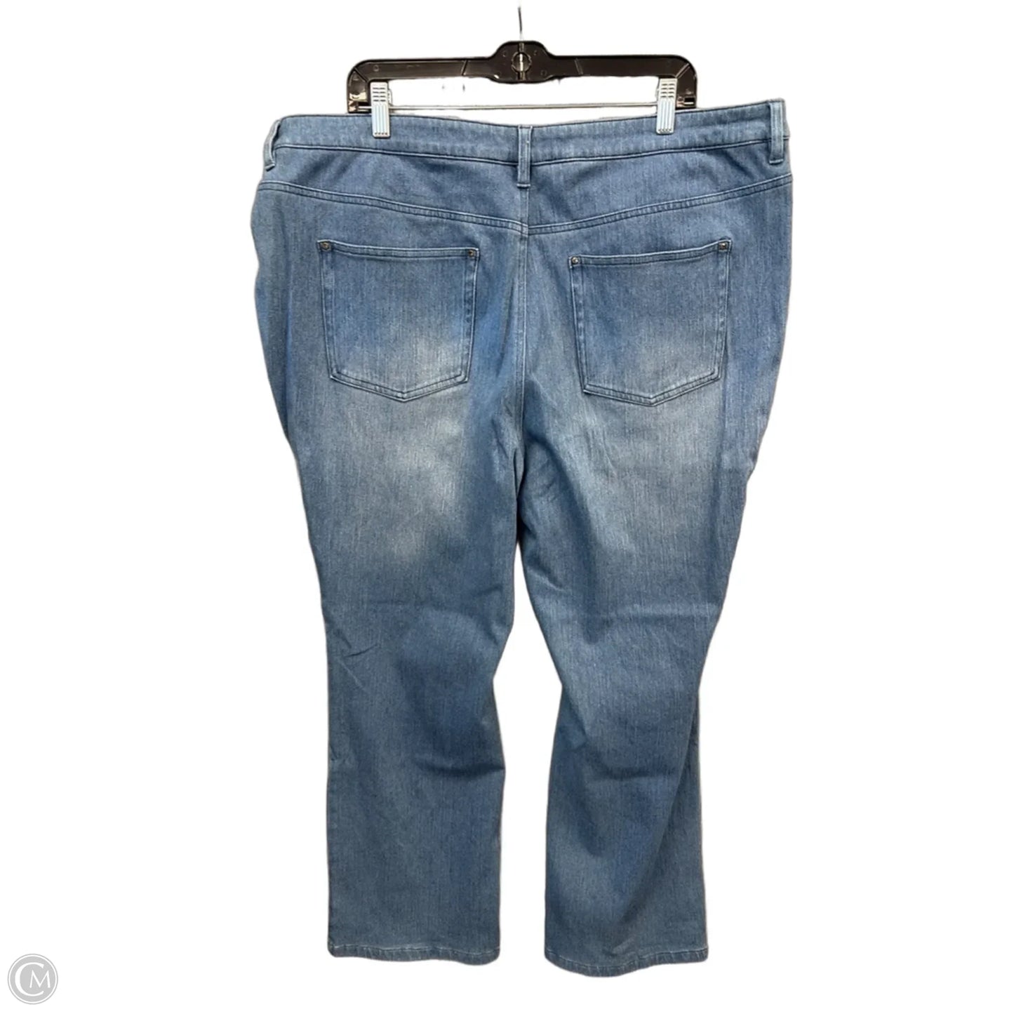 Jeans Flared By Belle By Kim Gravel In Blue Denim, Size: 22