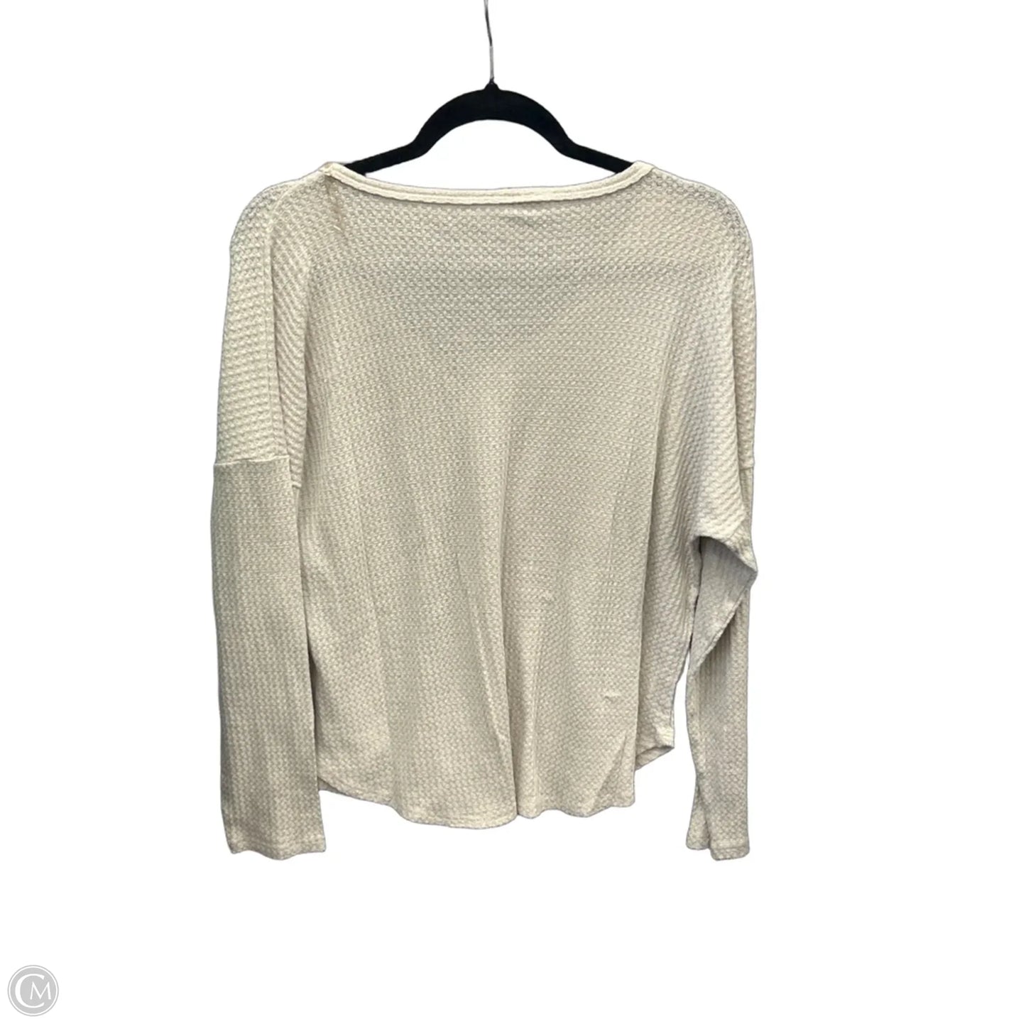 Top Long Sleeve By Clothes Mentor In Cream, Size: L