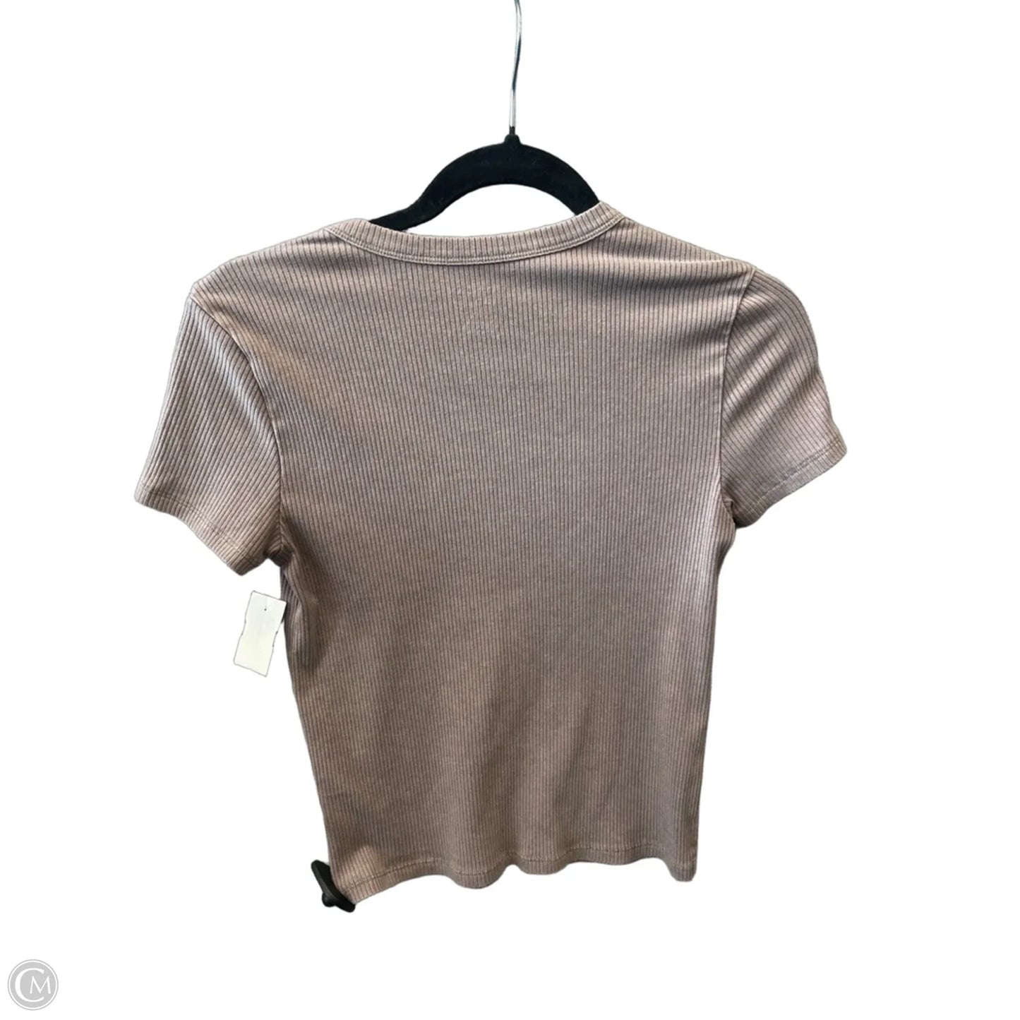Top Short Sleeve By American Eagle In Brown, Size: M