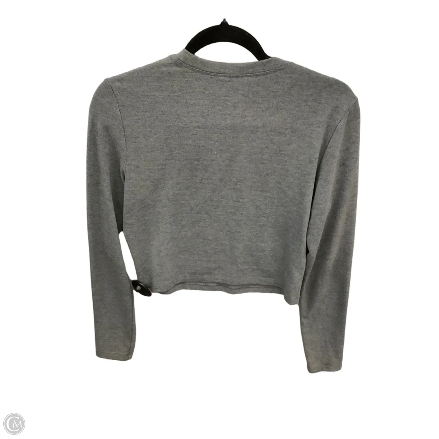 Athletic Top Long Sleeve Crewneck By Yogalicious In Grey, Size: M
