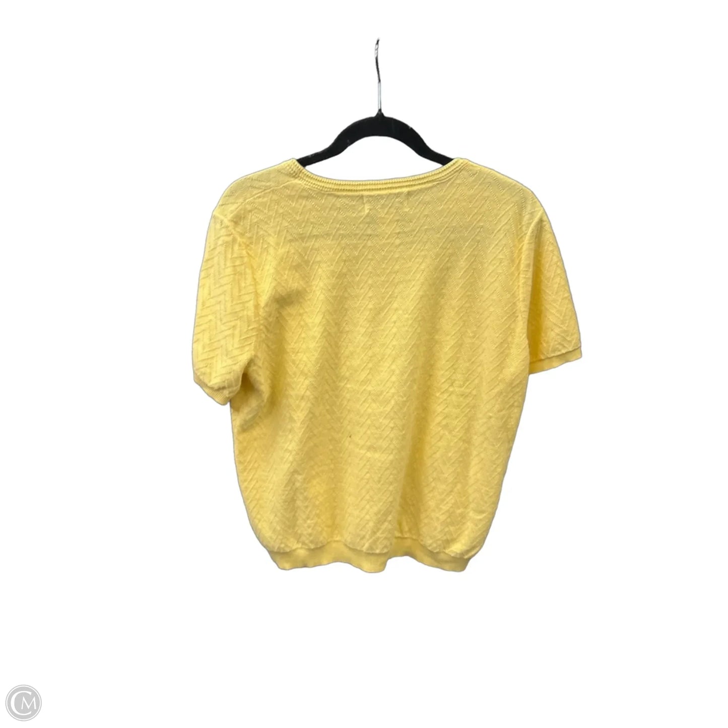 Top Short Sleeve By Alfred Dunner In Yellow, Size: M