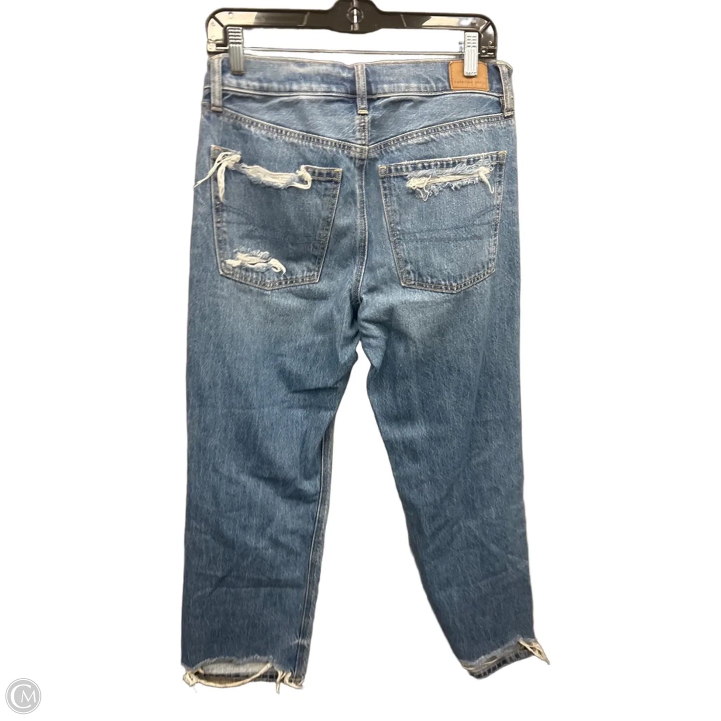 Jeans Straight By American Eagle In Blue Denim, Size: 2