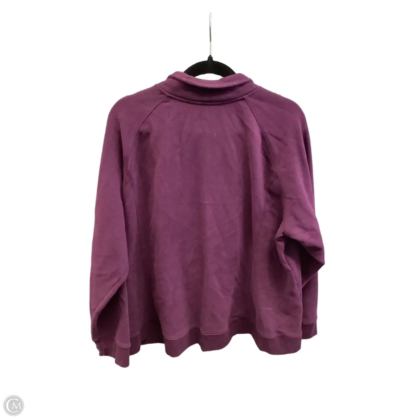Athletic Sweatshirt Collar By Tek Gear In Purple, Size: 2x