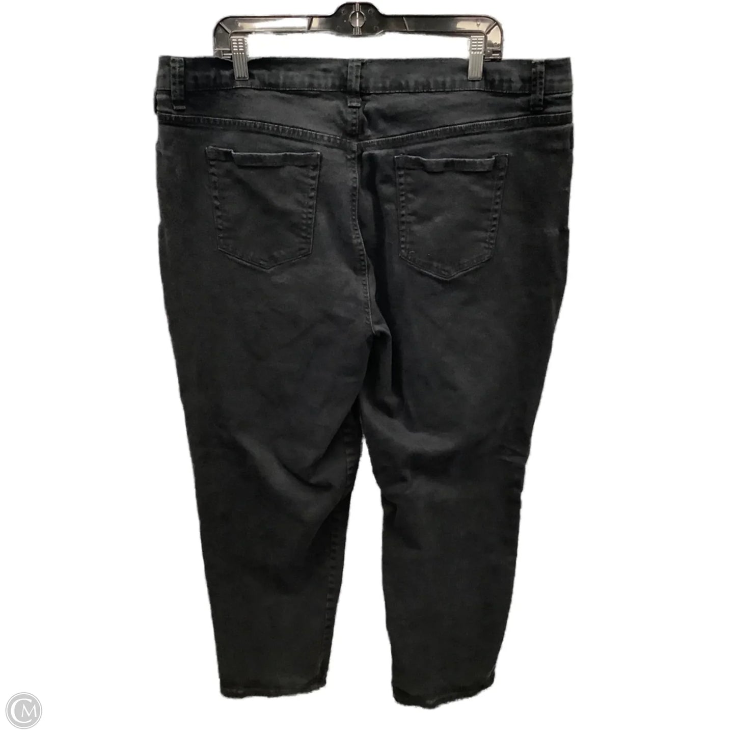 Jeans Straight By Gloria Vanderbilt In Black Denim, Size: 18