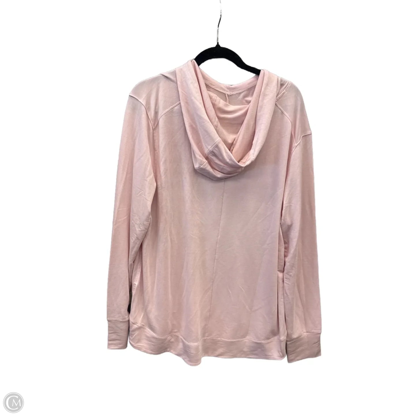 Athletic Top Long Sleeve Hoodie By Athletic Works In Pink, Size: Xl