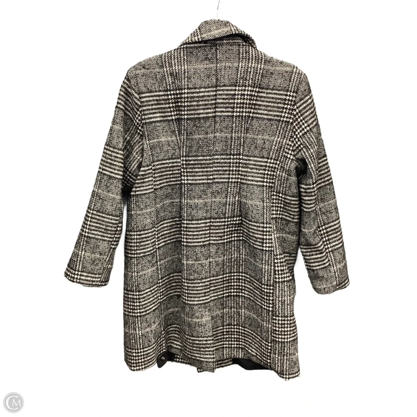 Coat Peacoat By Clothes Mentor In Plaid Pattern, Size: Xl