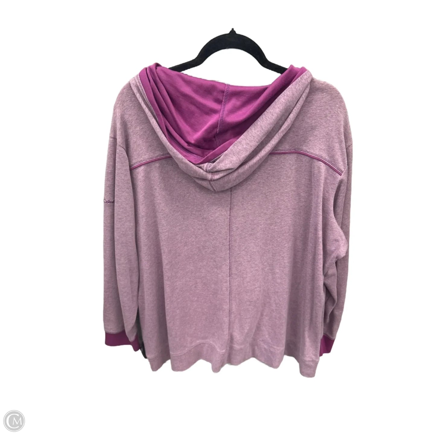 Athletic Top Long Sleeve Hoodie By Columbia In Purple, Size: 3x