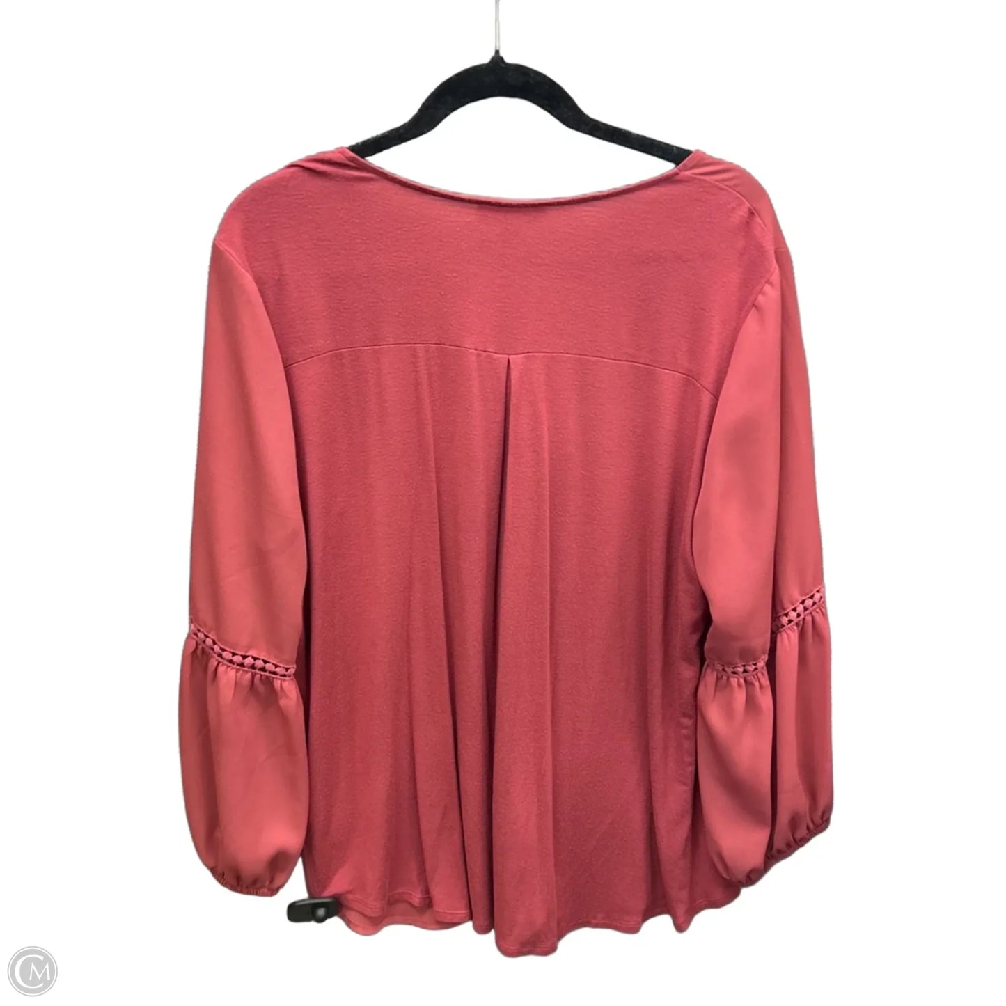 Top Long Sleeve By Fortune & Ivy In Pink, Size: Xl
