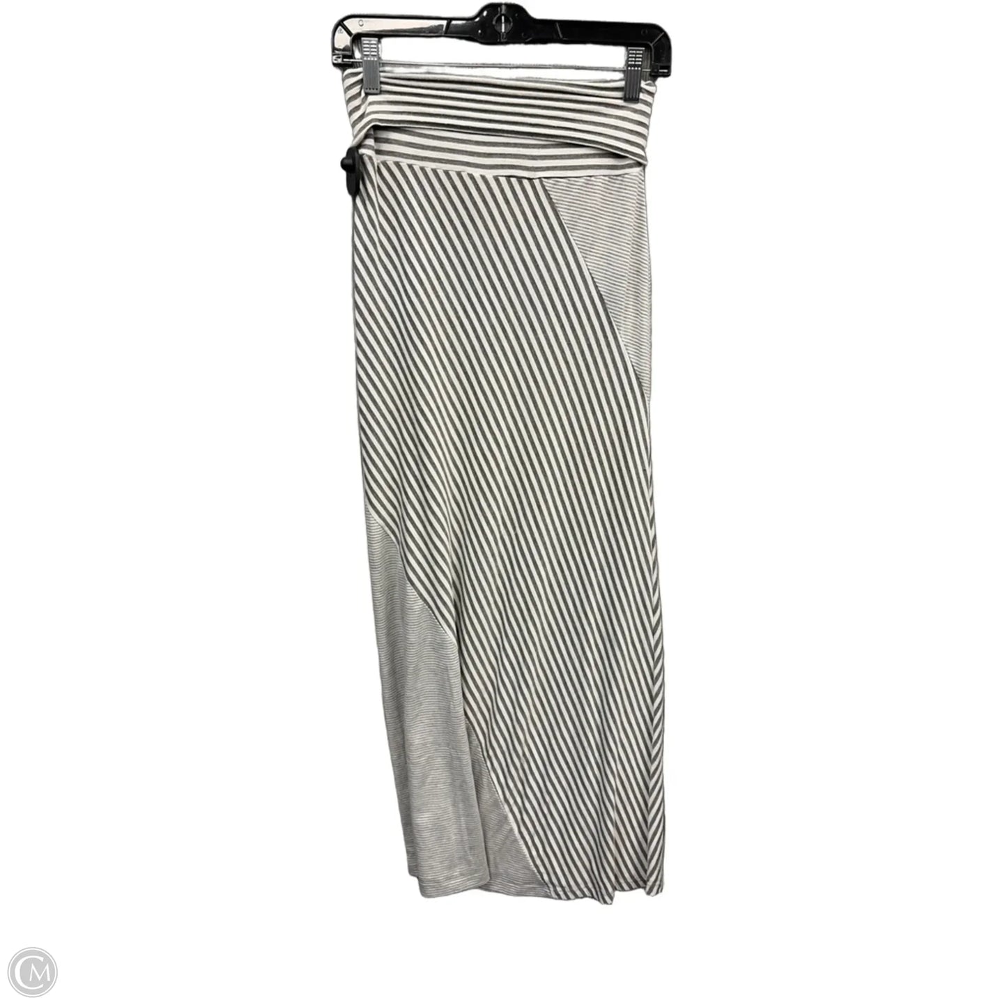 Skirt Maxi By Clothes Mentor In Grey & White, Size: 4